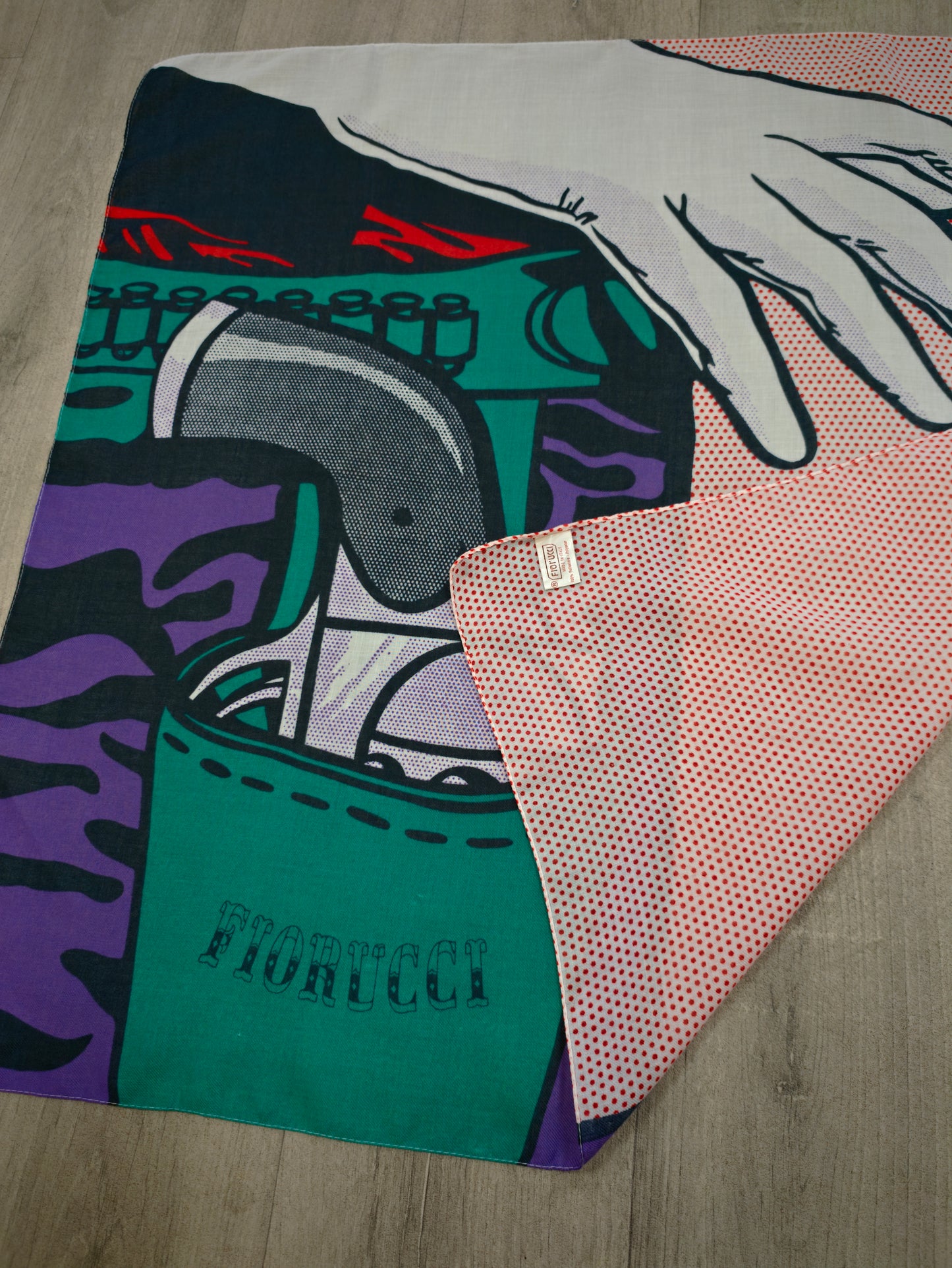 1970s Fiorucci pop art Roy Lichtenstein scarf