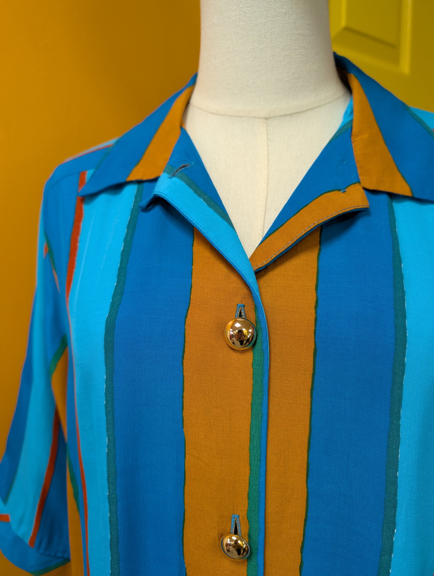 80s/90s Legacy striped shirt & skirt set - XS/S/6/8