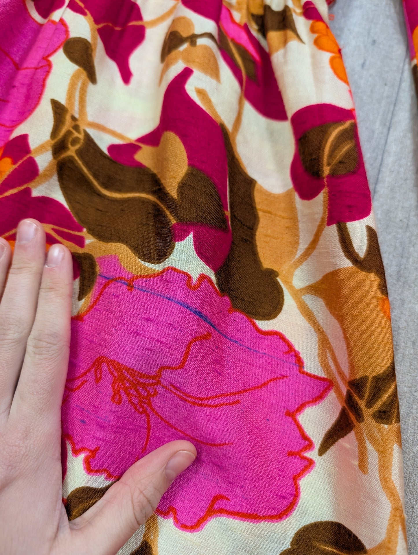 60s/70s psychedelic maxi dress - M/12/14