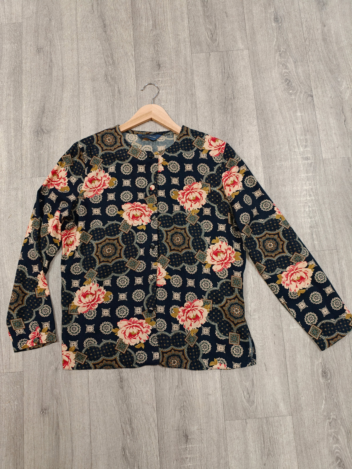 80s/90s Debenhams floral top - M