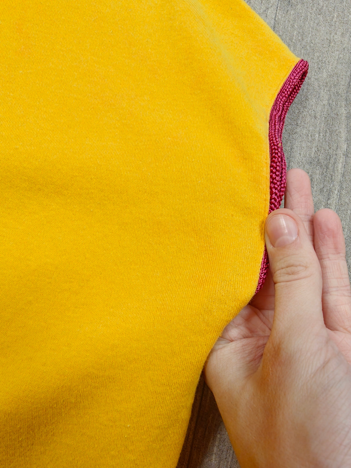 Deadstock 1970s Louis Caring yellow embroidered cotton top - XS/S