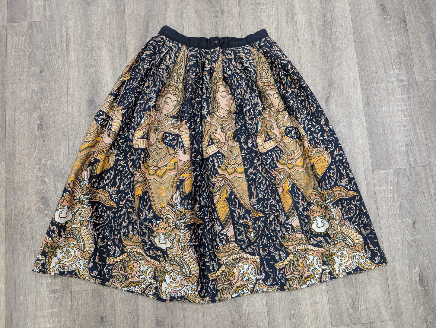 Gor-Ray novelty Thai print cotton skirt - 26.5" waist