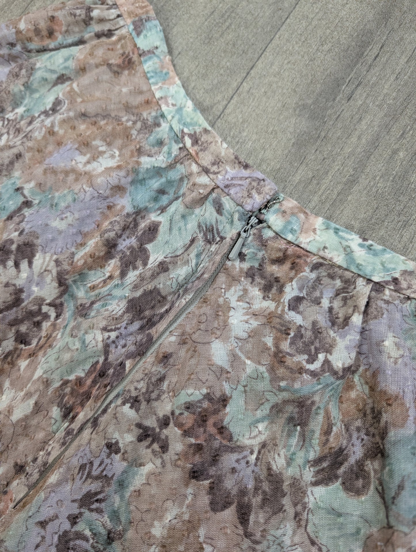 1970s Andre Peters floral blouse and skirt - S/8/10
