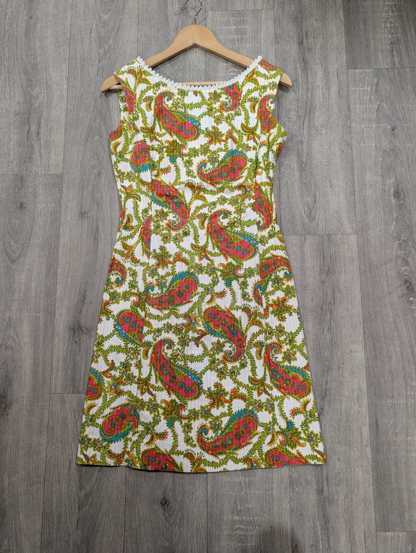 1960s Ladies Pride cotton paisley dress - S/8/10