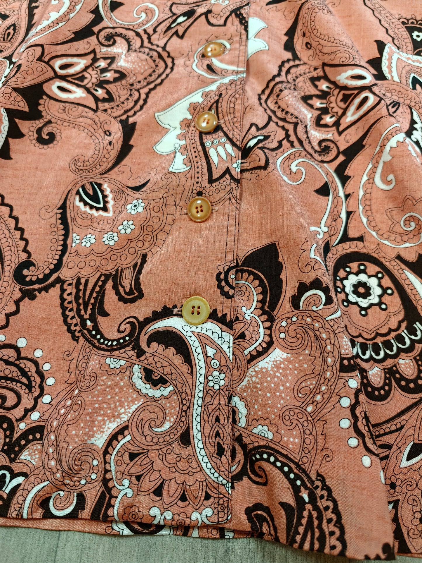 1970s paisley print shirt dress - S/10