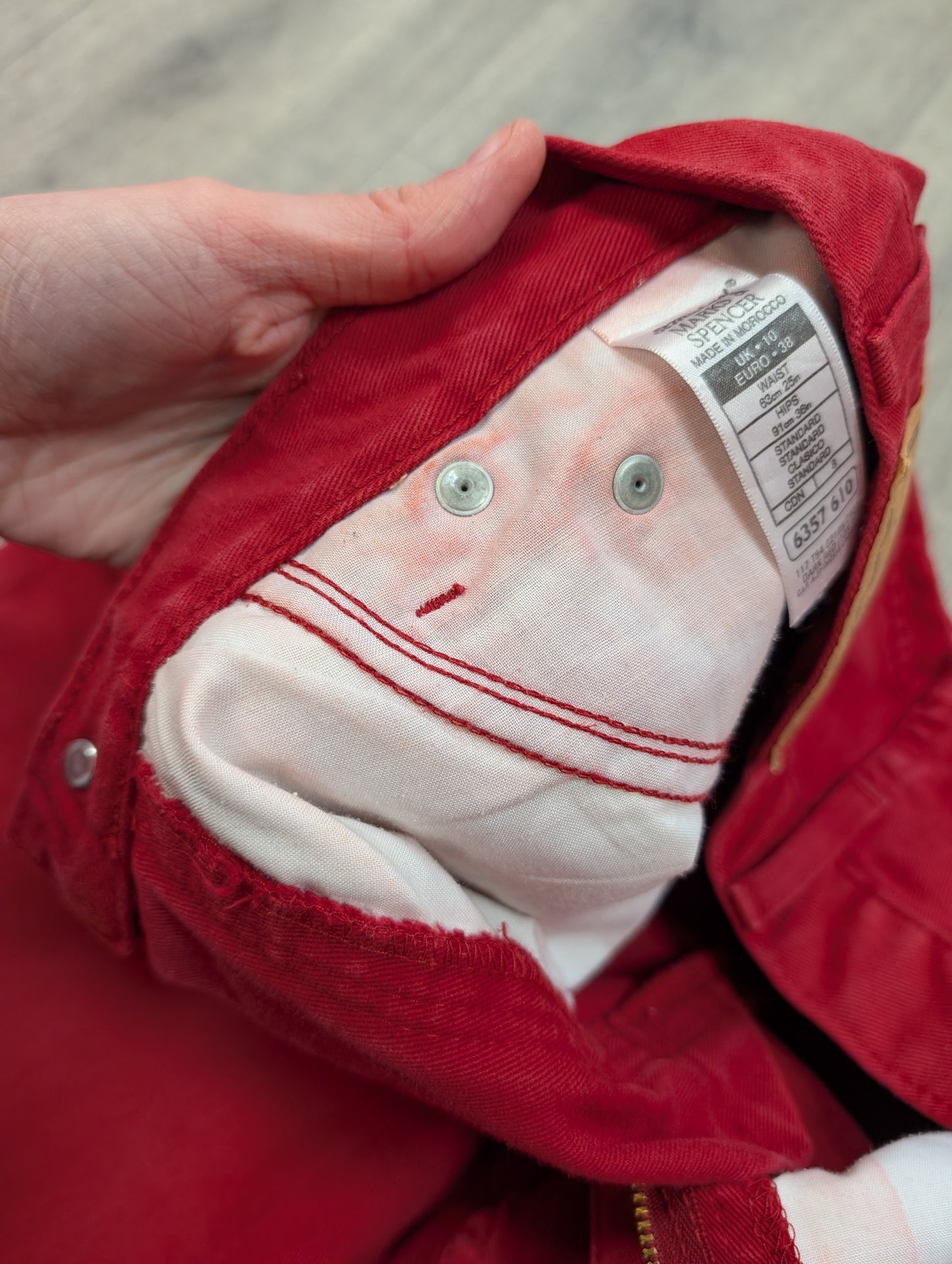 1990s St Michael red jeans - 26"W 30"L