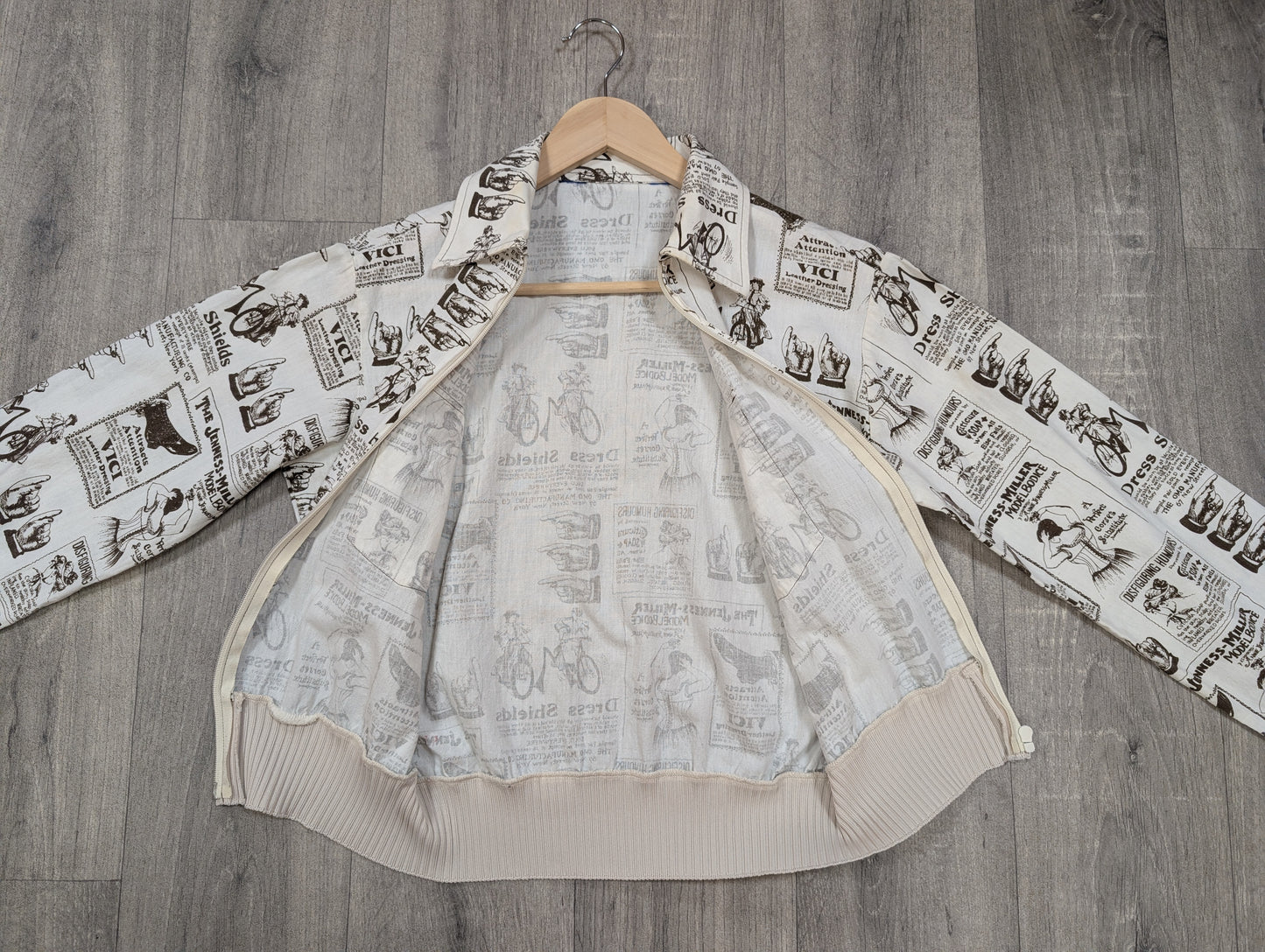 1970s newspaper advertising print jacket