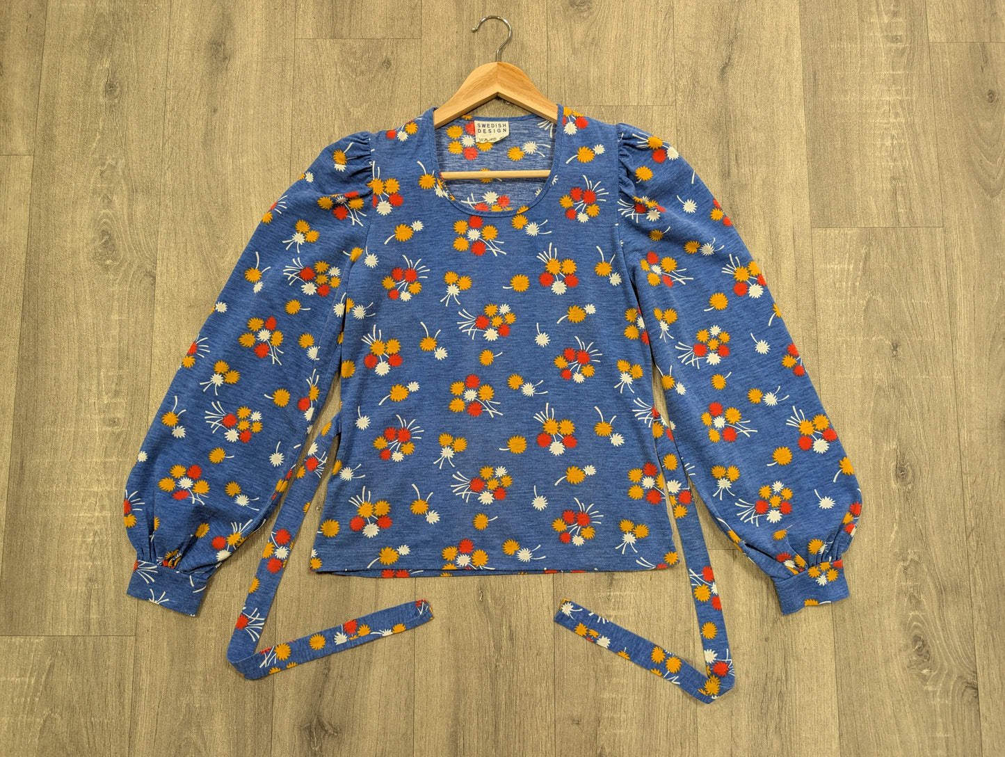 1970s Swedish Design tie waist top - XS/S