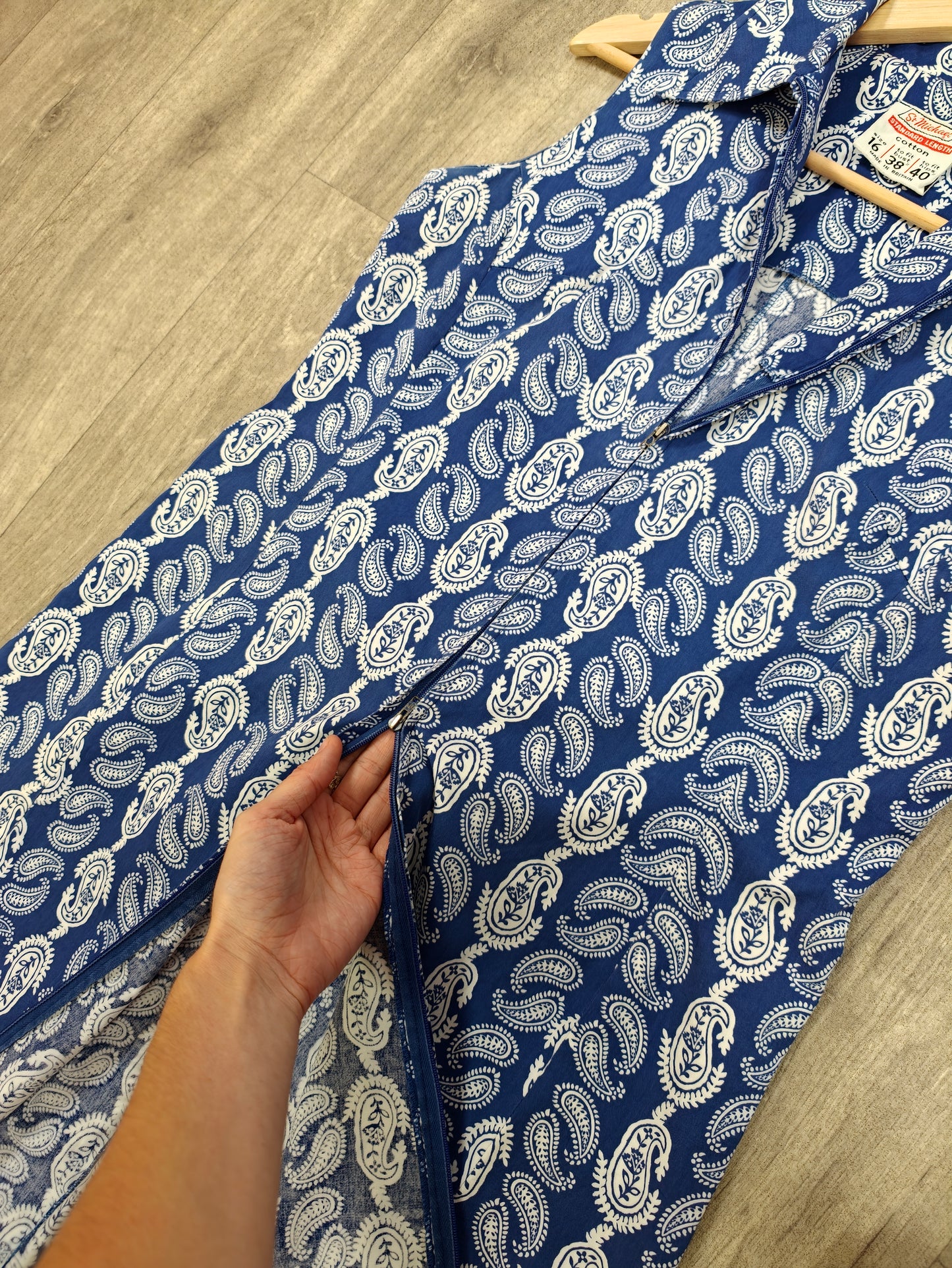 1960s St Michael paisley cotton dress - M/12/14