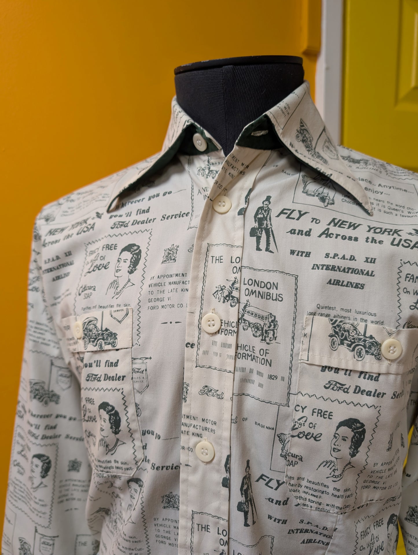 1970s Bond Street novelty newspaper advertising  print jacket