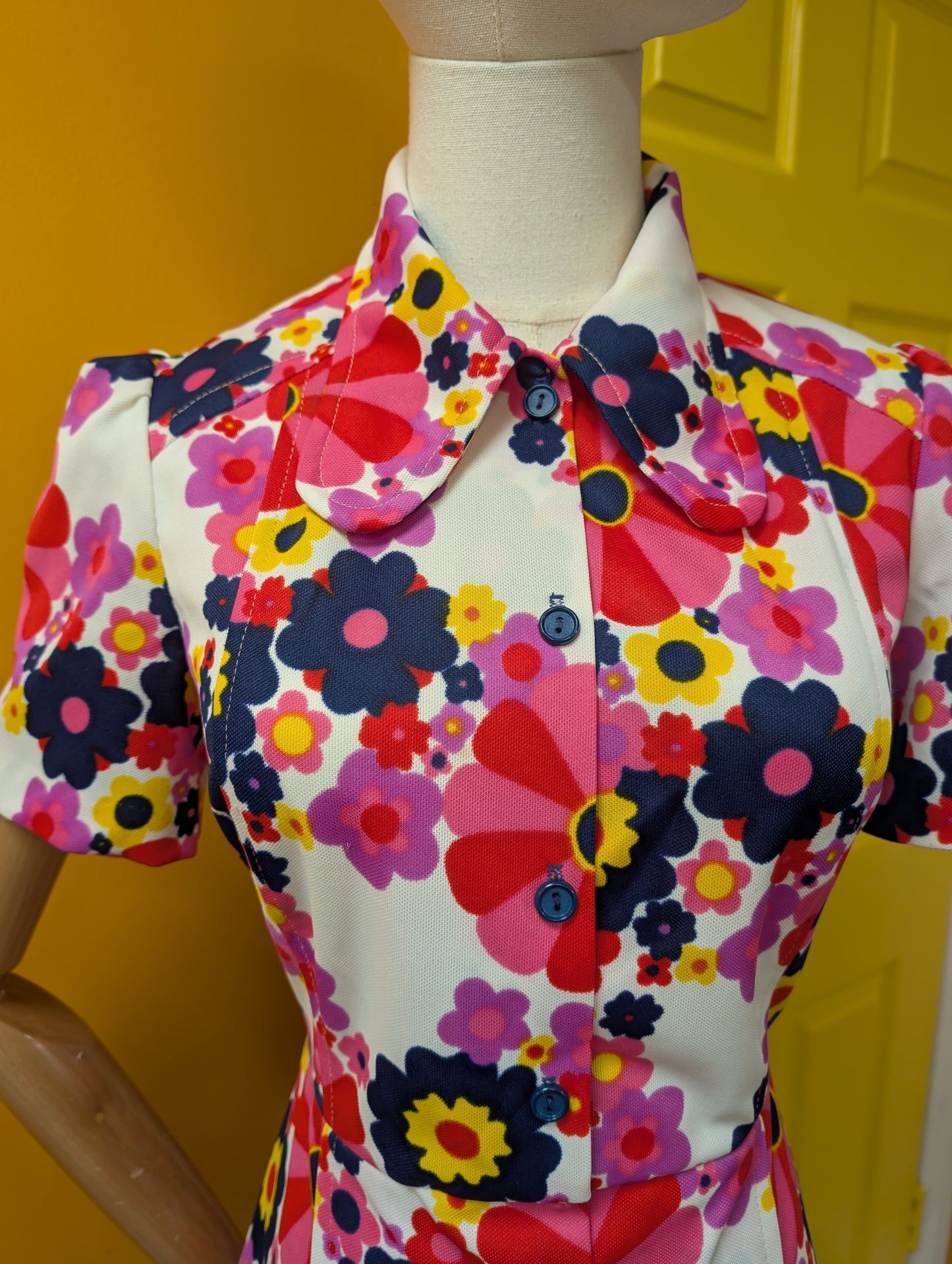 1960s John Howard floral dress - S/10