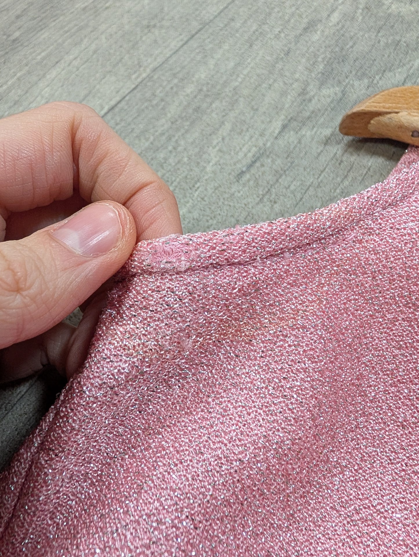 1960s Keynote pink/silver lurex top - M