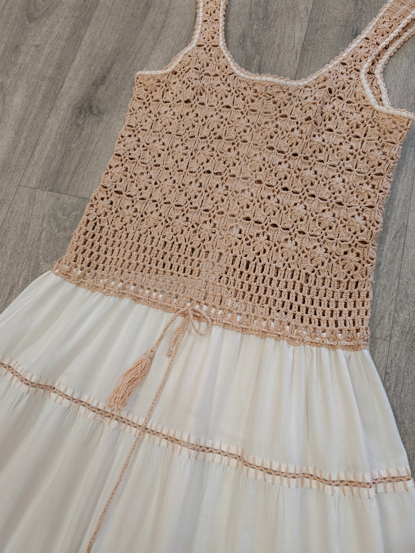 1970s crocheted dress - XS/S