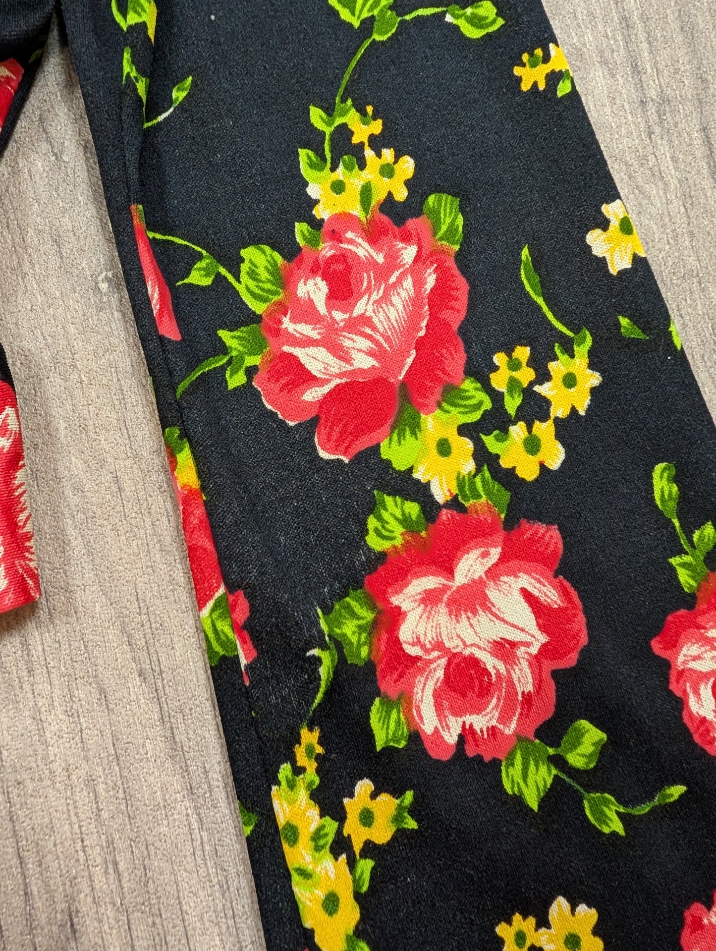 1970s floral tie waist shirt - XS/6