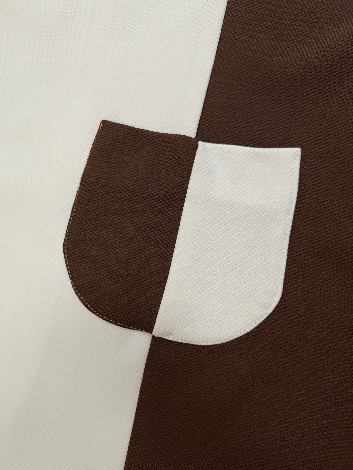 1960s colour block crimplene dress - M/L/14/16