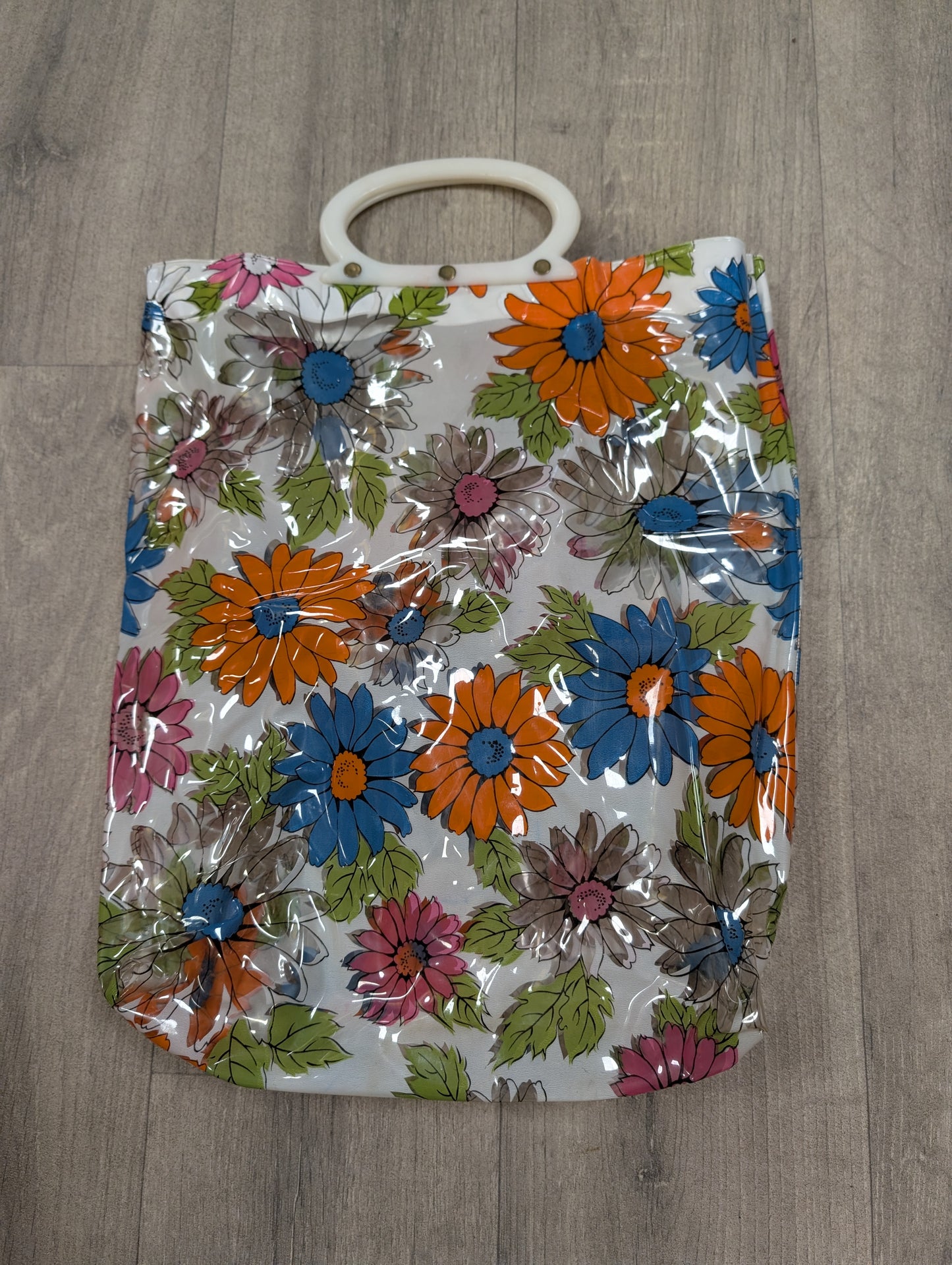 1960s flower power plastic bag