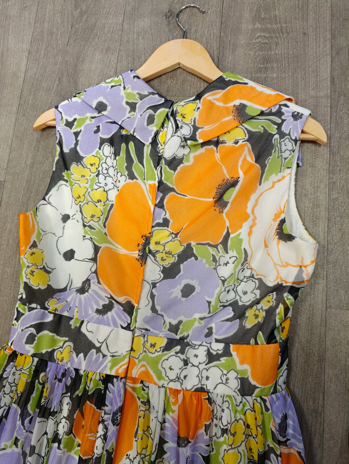 1970s Berkertex floral maxi dress - M/12/14