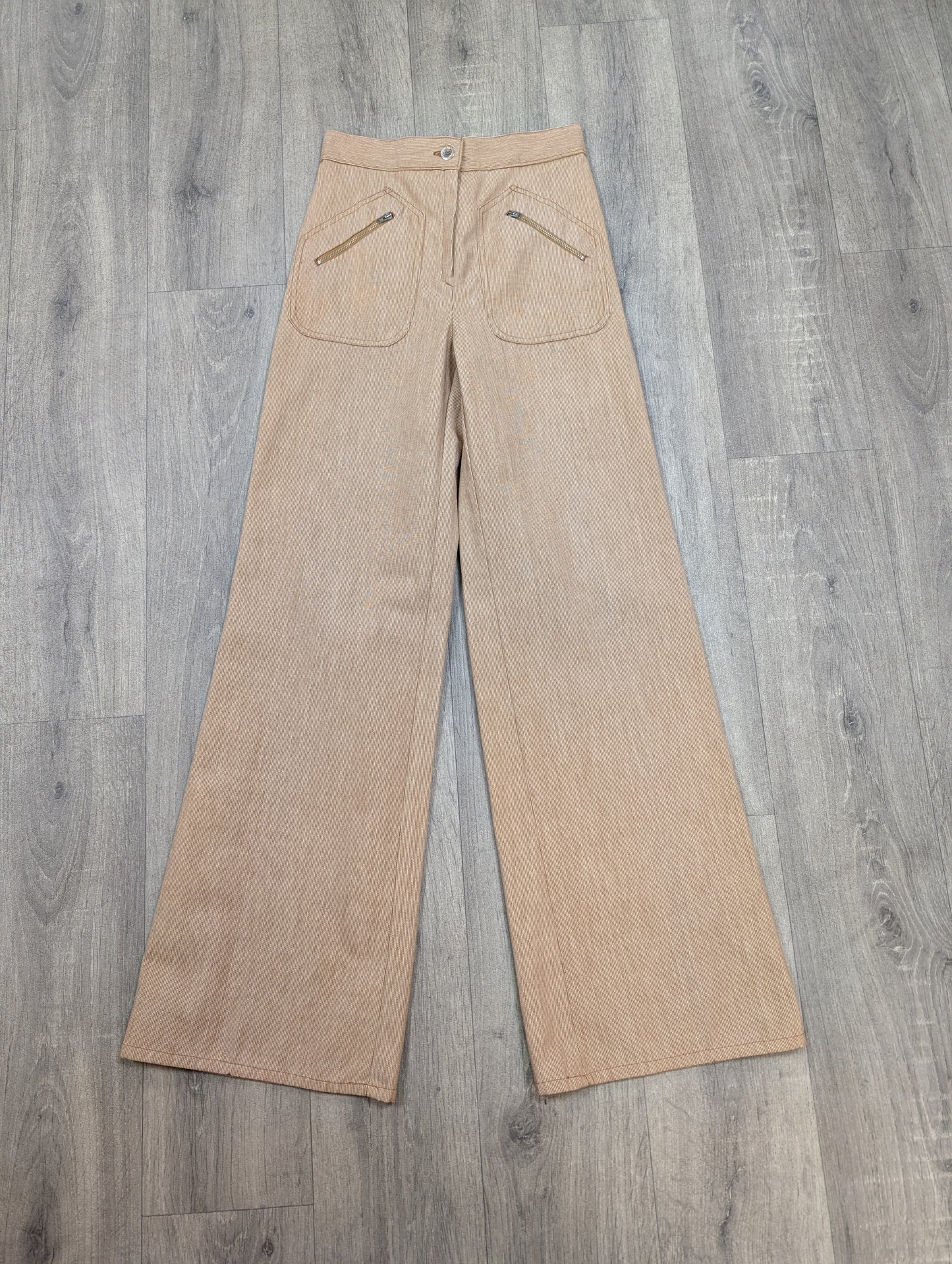 1970s St Michael flares - 25"W, 34"H, 31.5"L