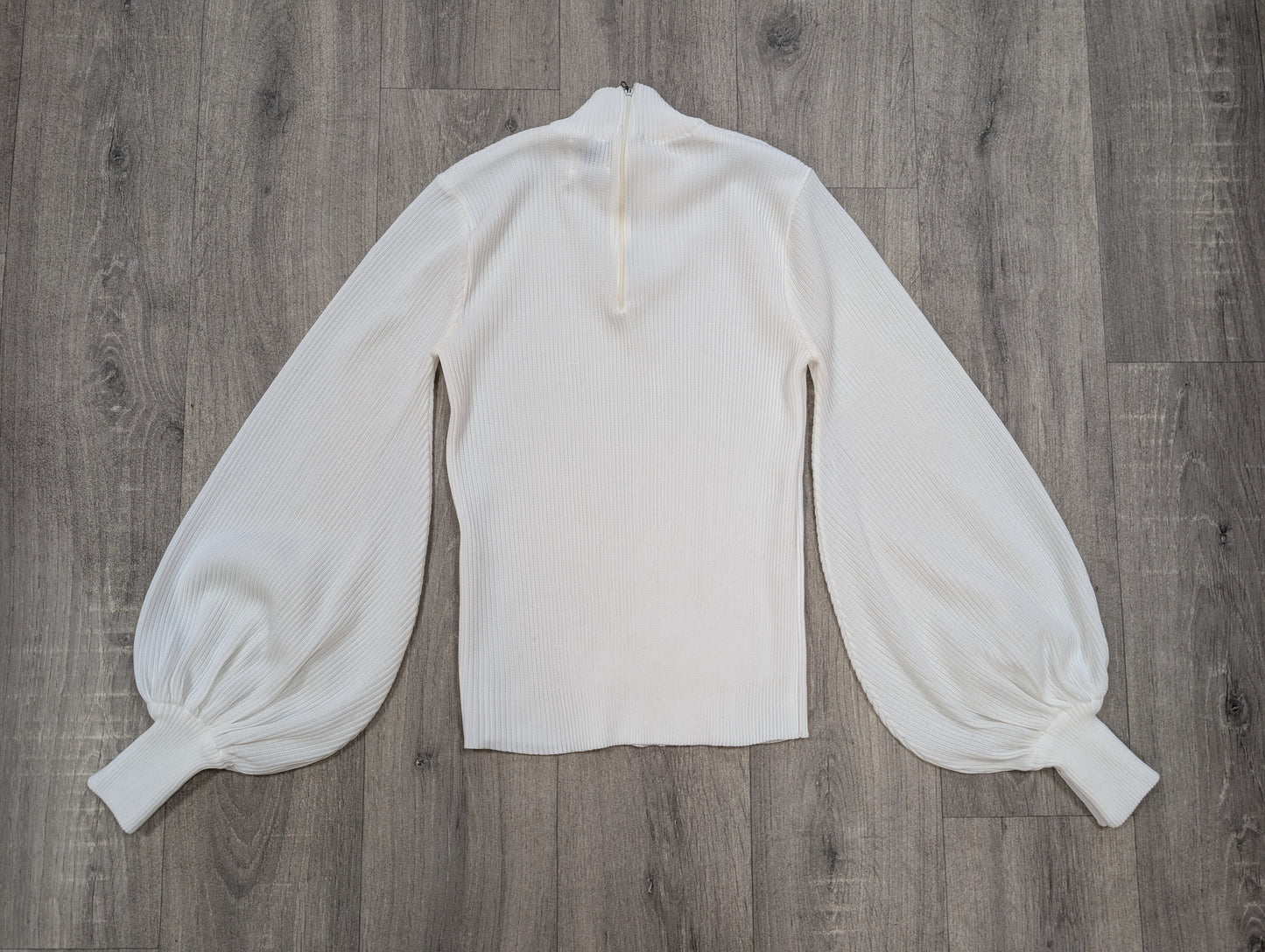 1970s Jersey Masters white bishop sleeve top