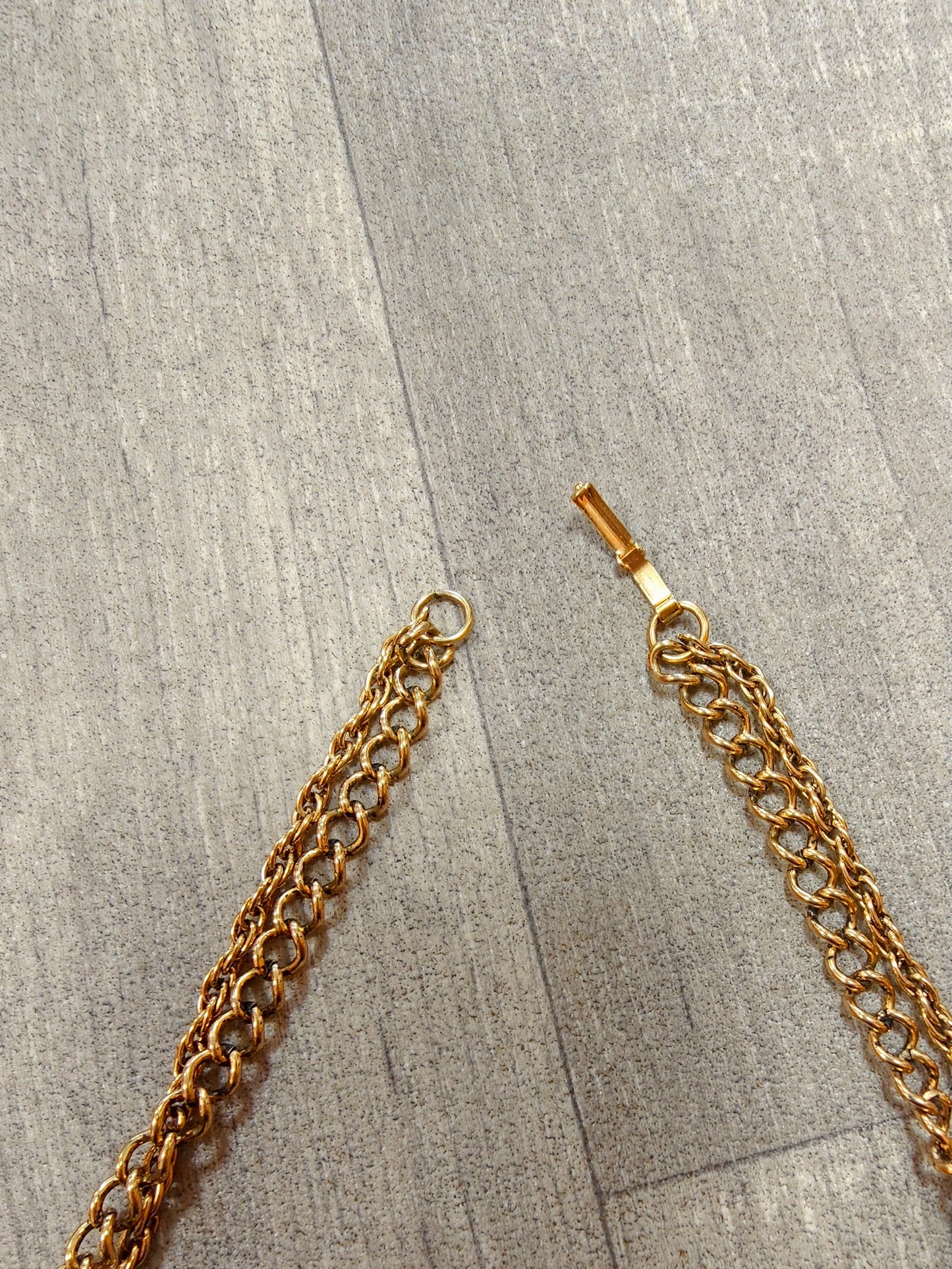 60s/70s gold tone brutalist necklace