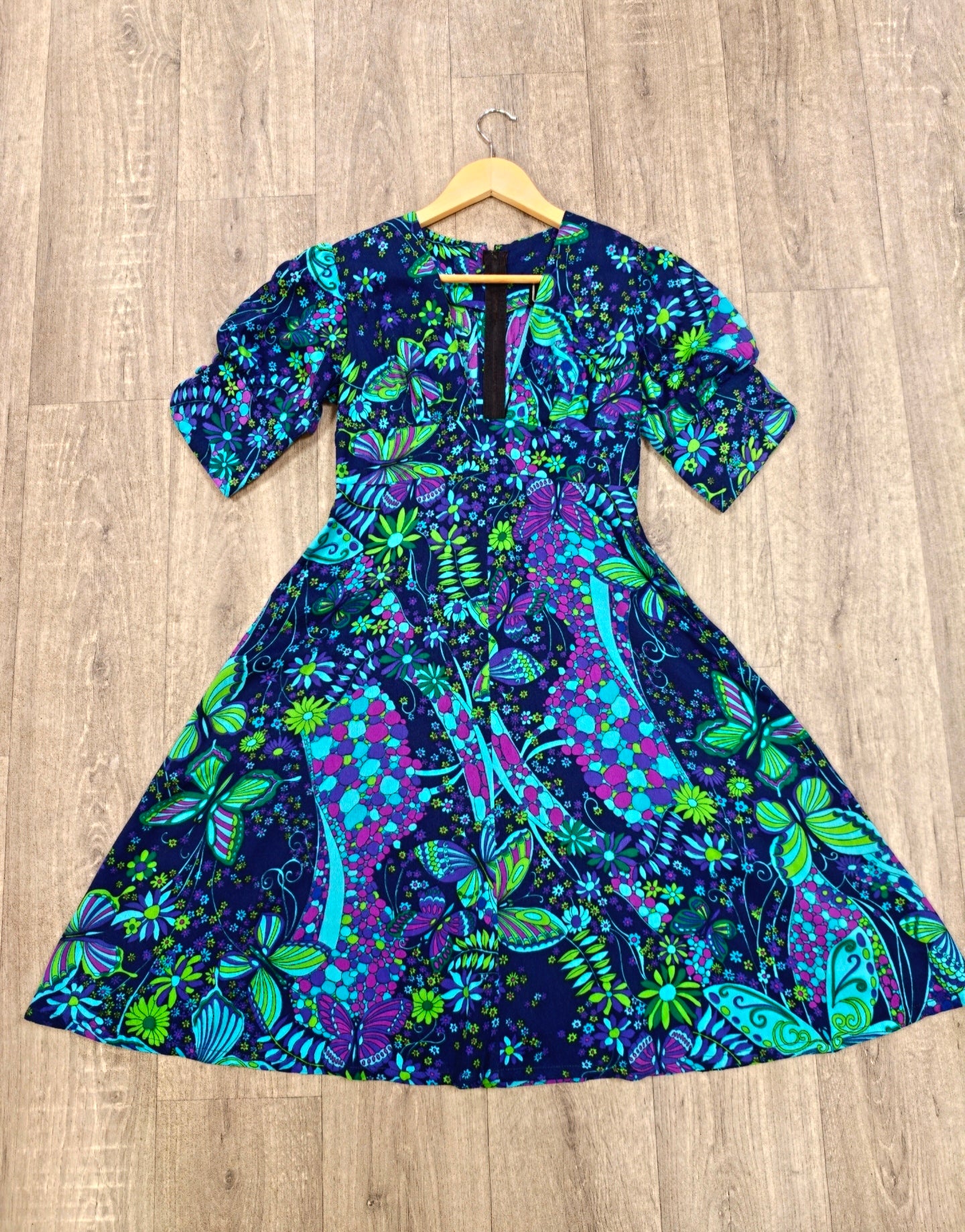1970s Fumi's Originals Hawaiian butterfly print dress - XS/S/6/8