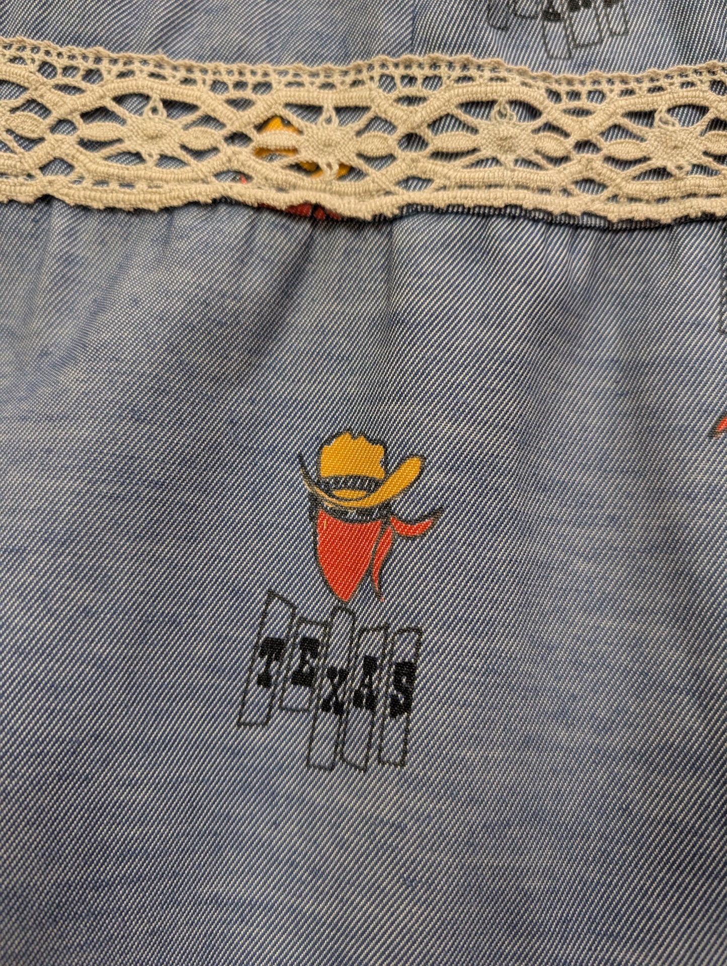 1970s Texas novelty print western skirt - 27" waist