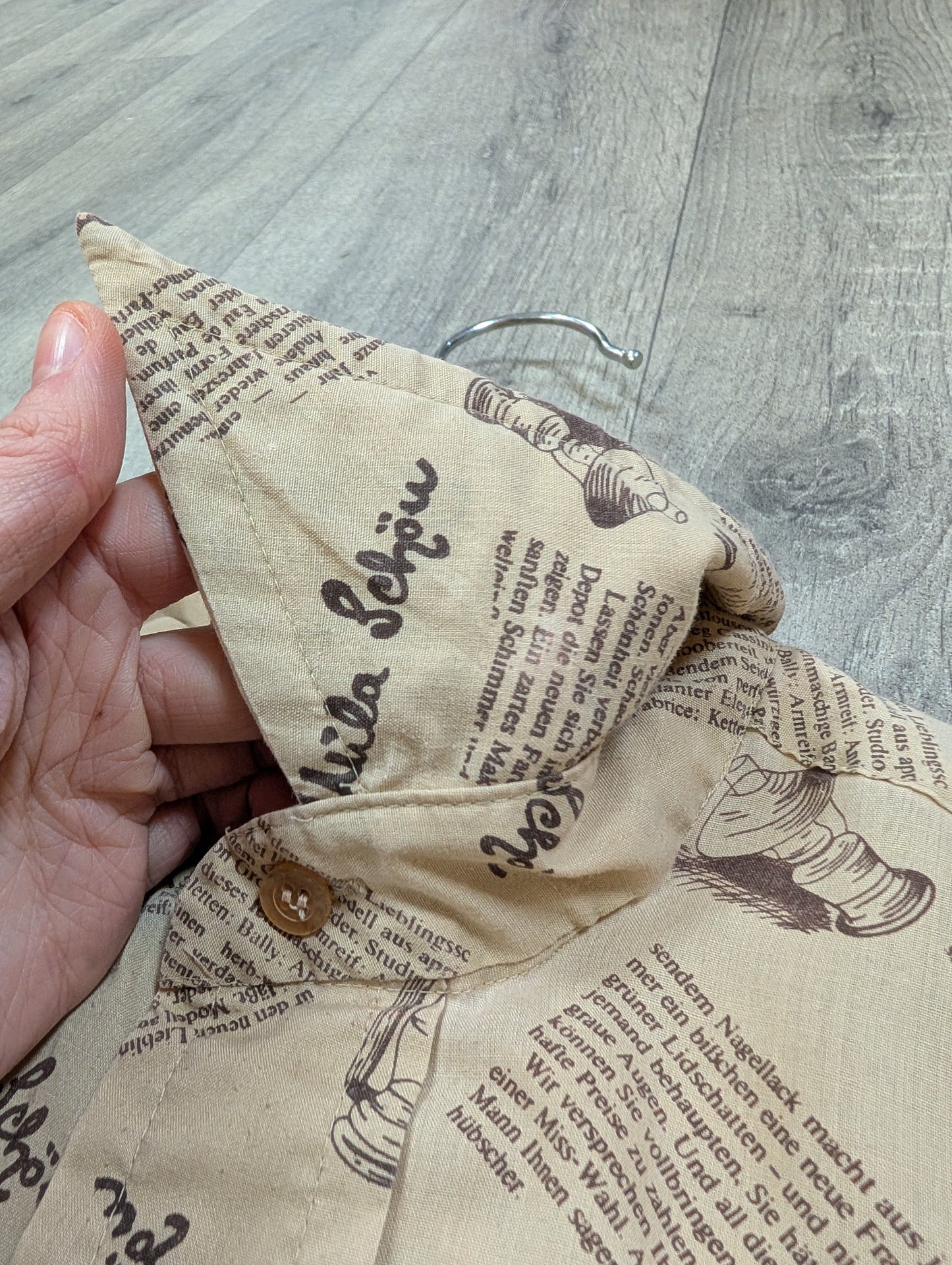 1970s Bud Berma novelty print shirt