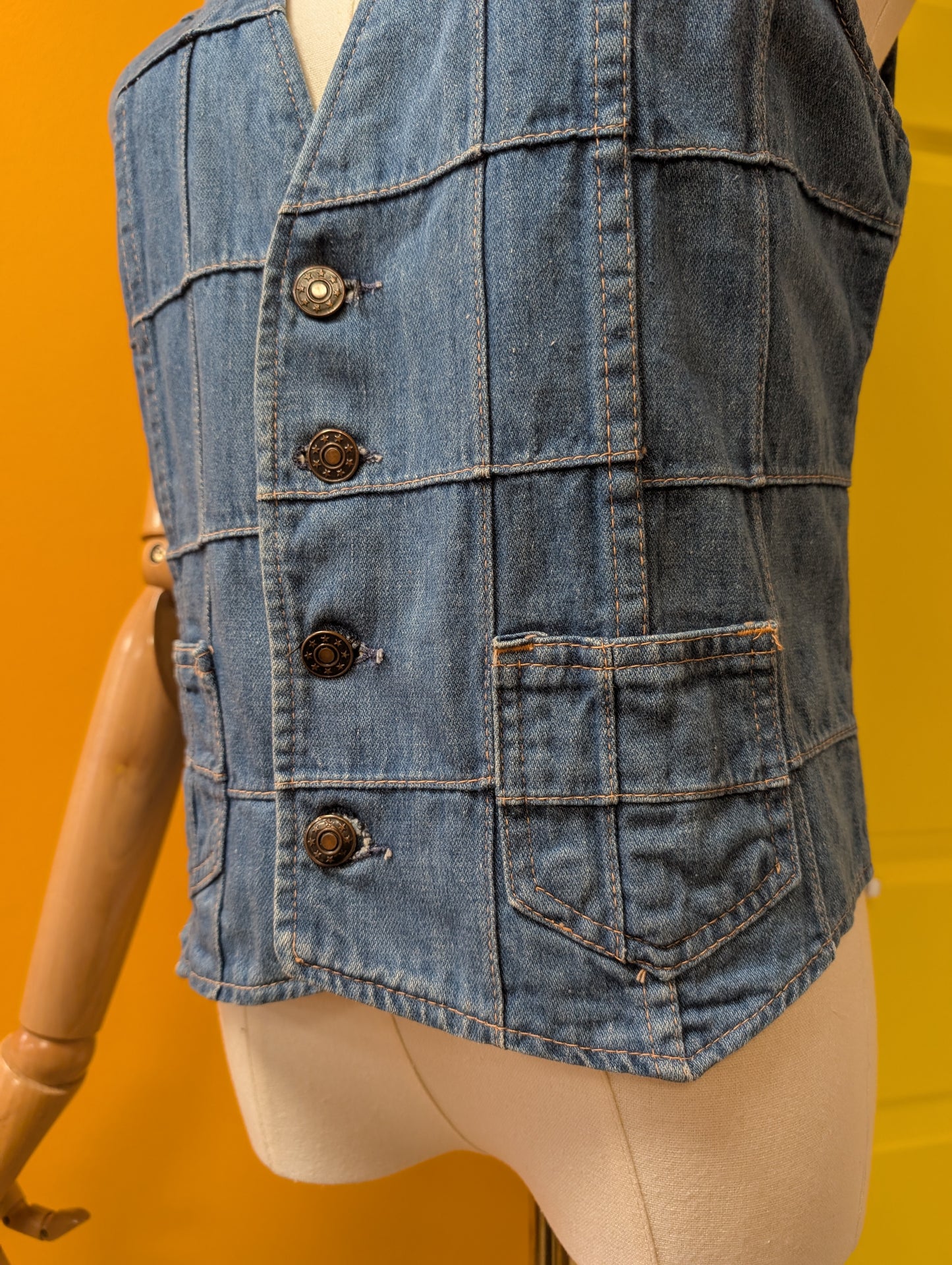 1970s Brutus denim waistcoat