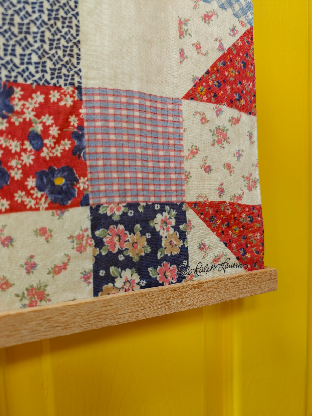 Polo Ralph Lauren patchwork print cotton scarf
