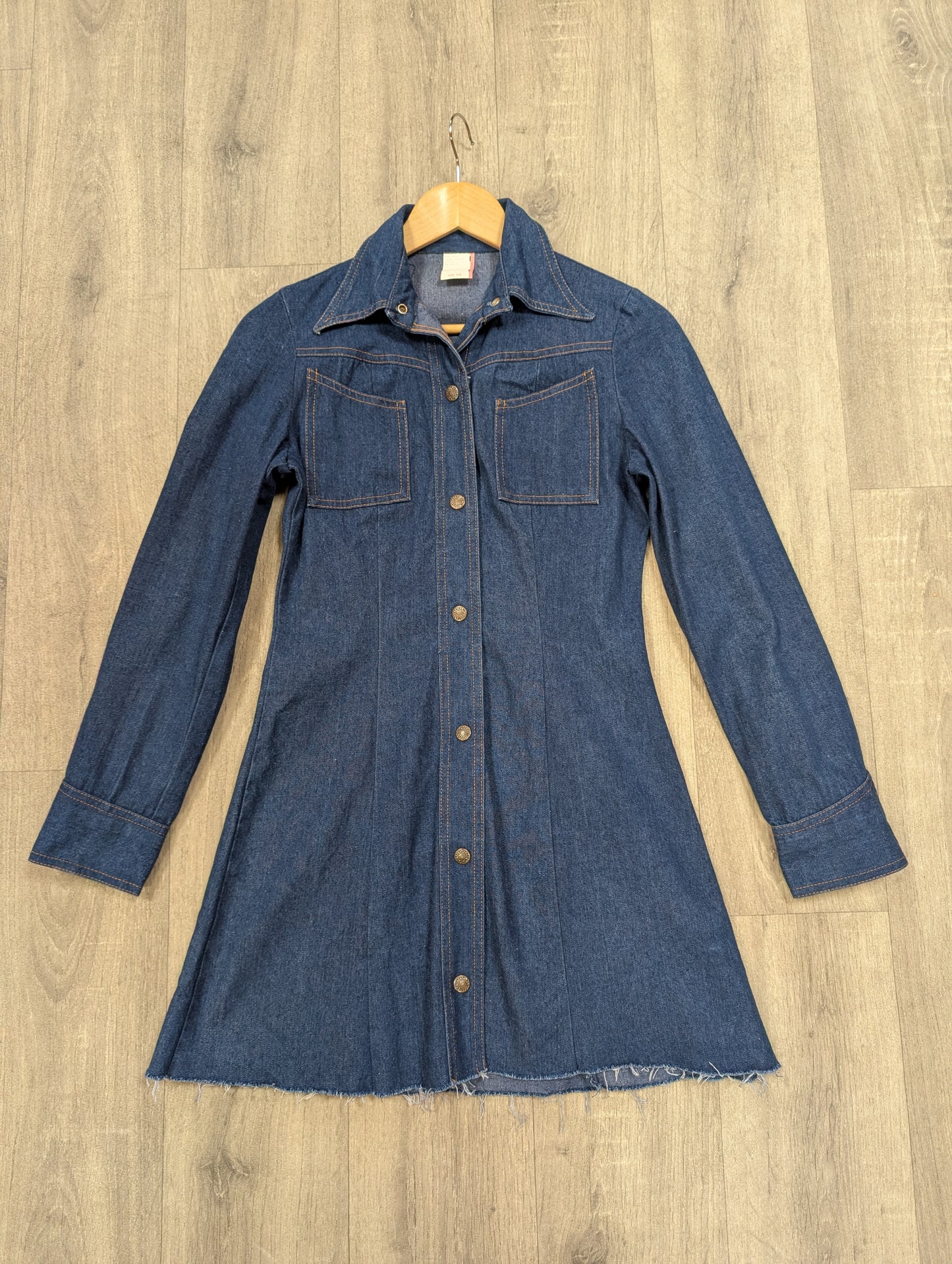 1970s denim mini dress - XS/6