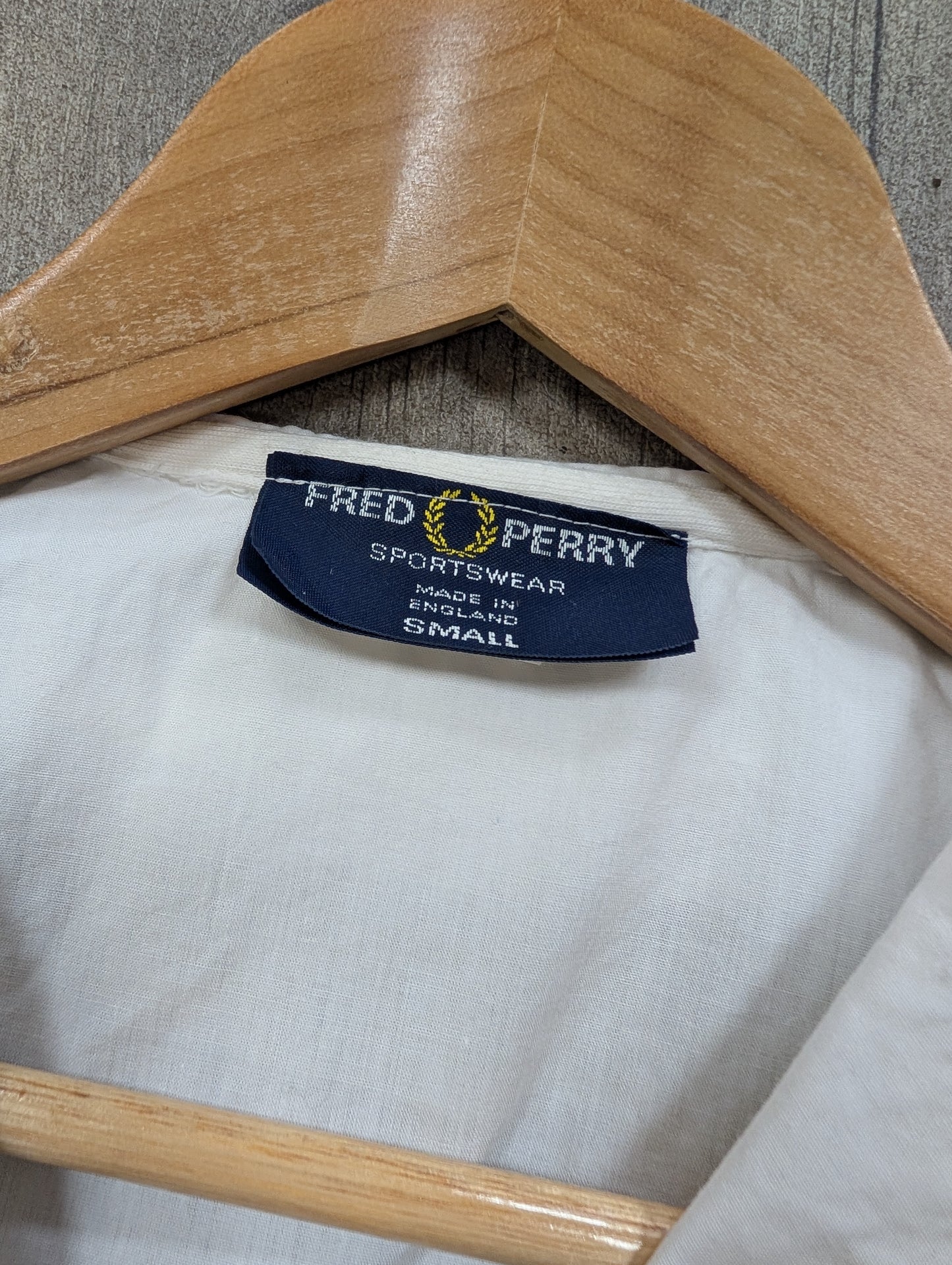 1980s Fred Perry white cotton blouse - XS