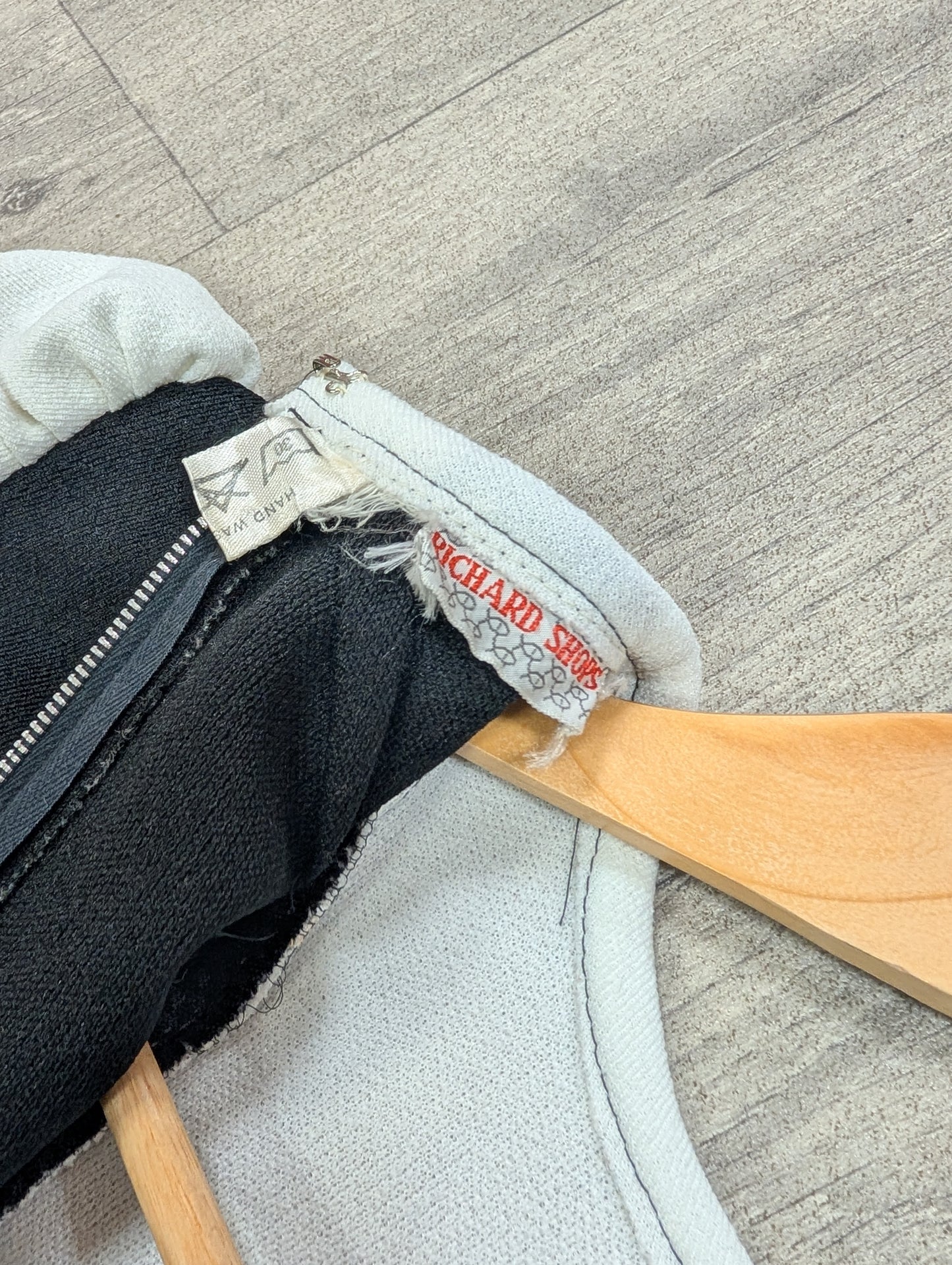 1970s Richard Shops black/white dress - XS/6/8