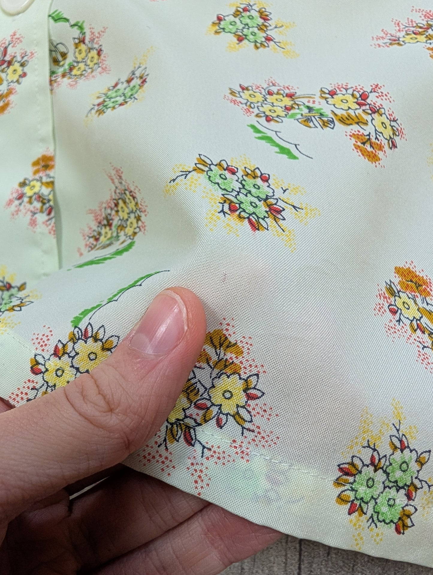 1970s floral shirt - XS/6/8