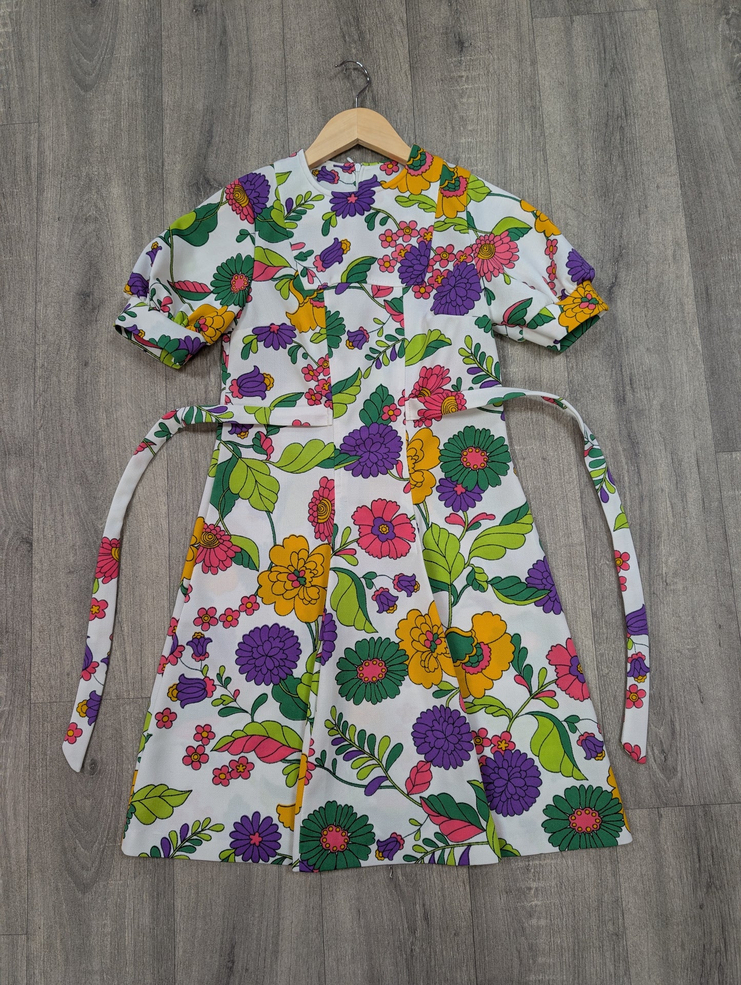 1960s floral mini dress - XS/6
