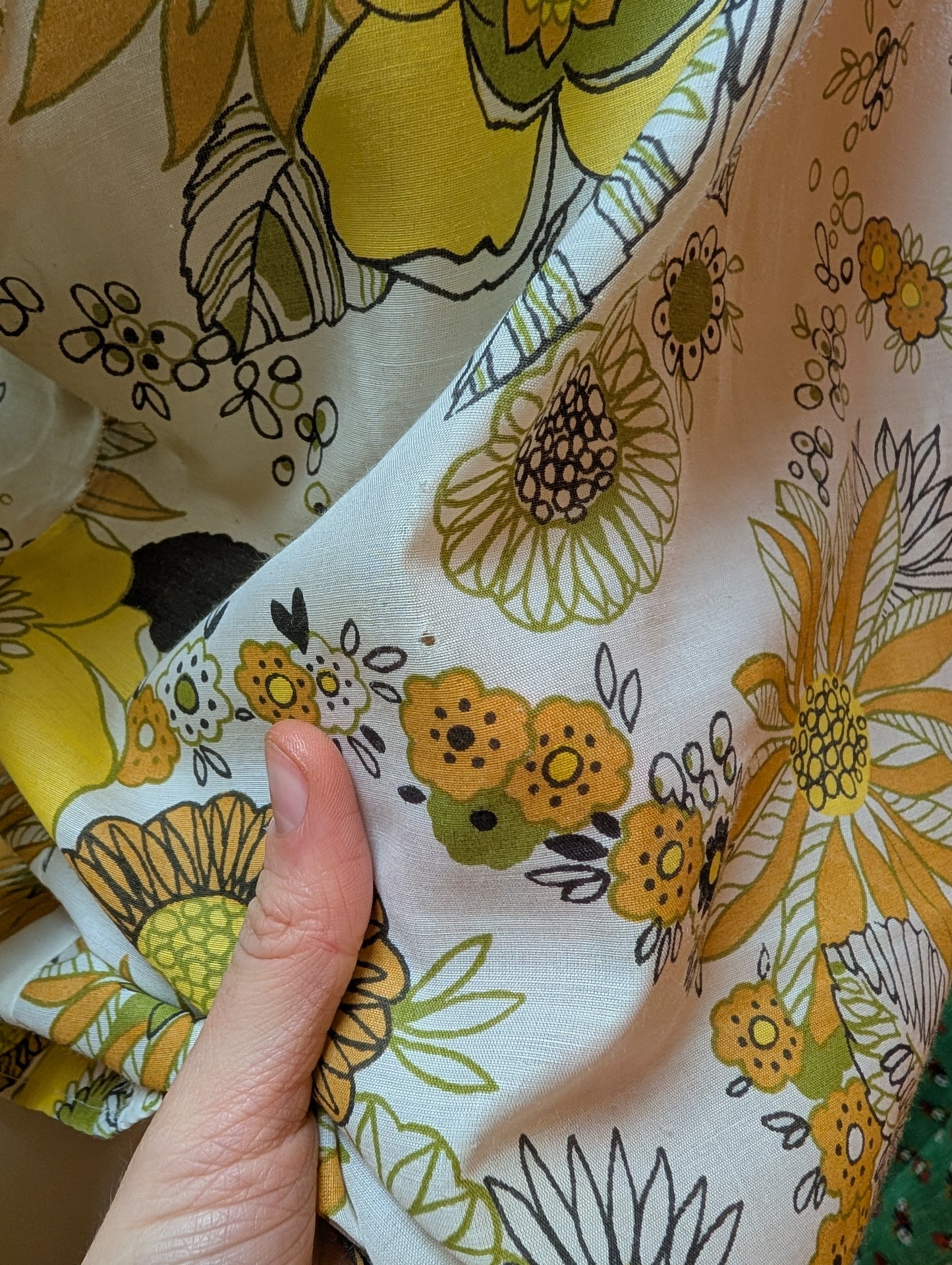 1970s floral dagger collar shirt - M/L