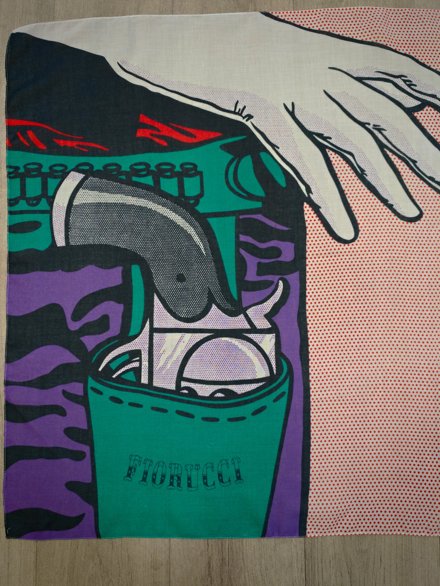1970s Fiorucci pop art Roy Lichtenstein scarf