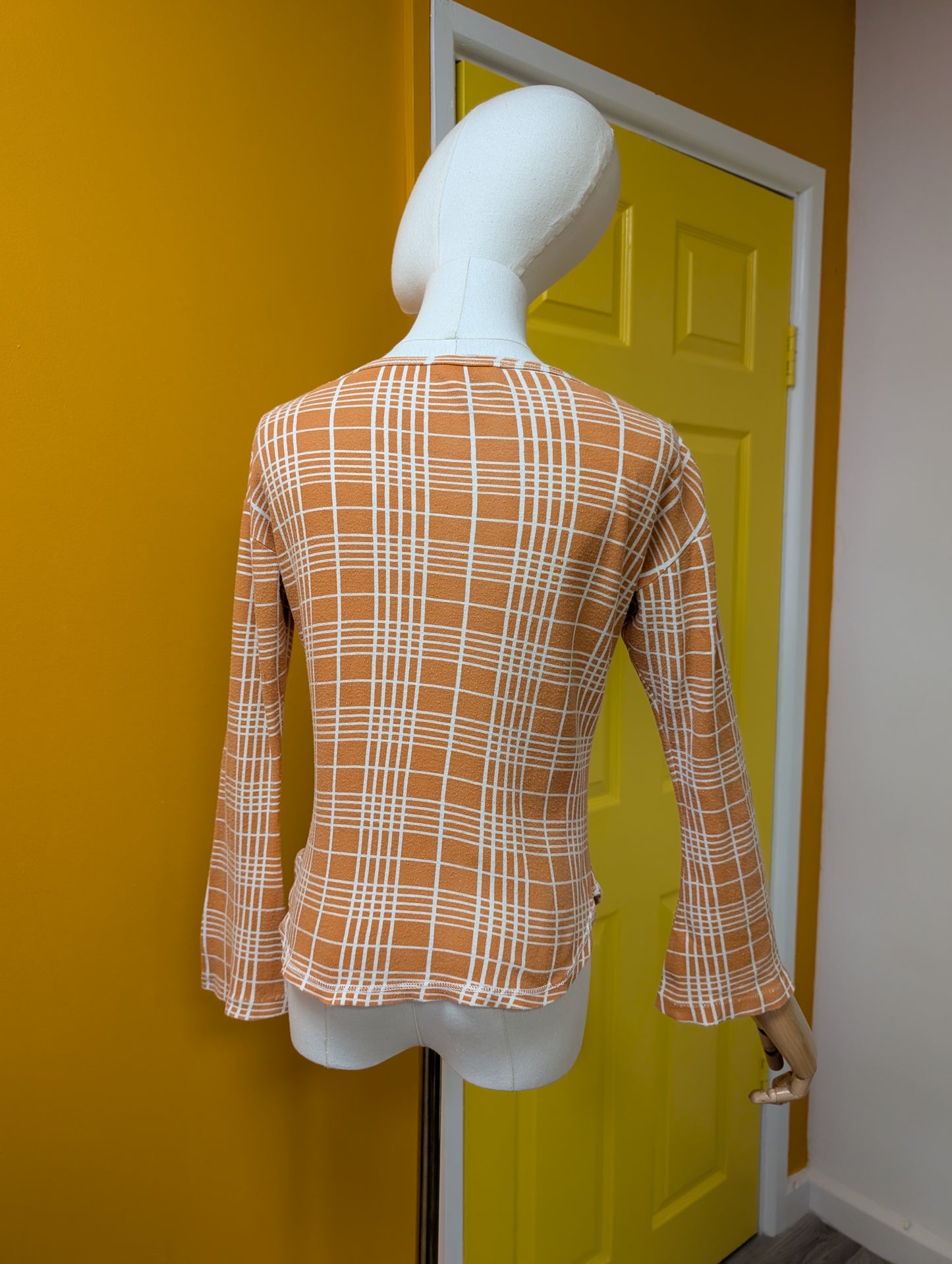 1970s Pegasus cotton check t-shirt - M