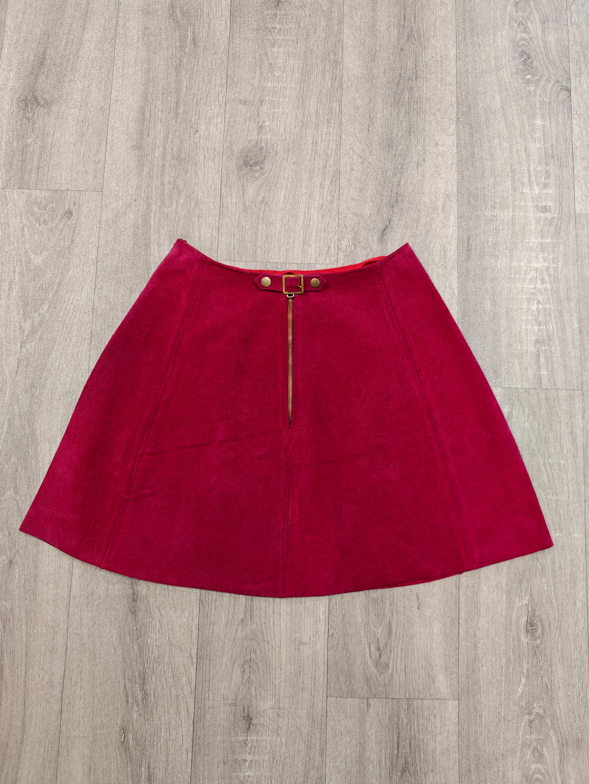 1960s suede mini skirt - 26" waist