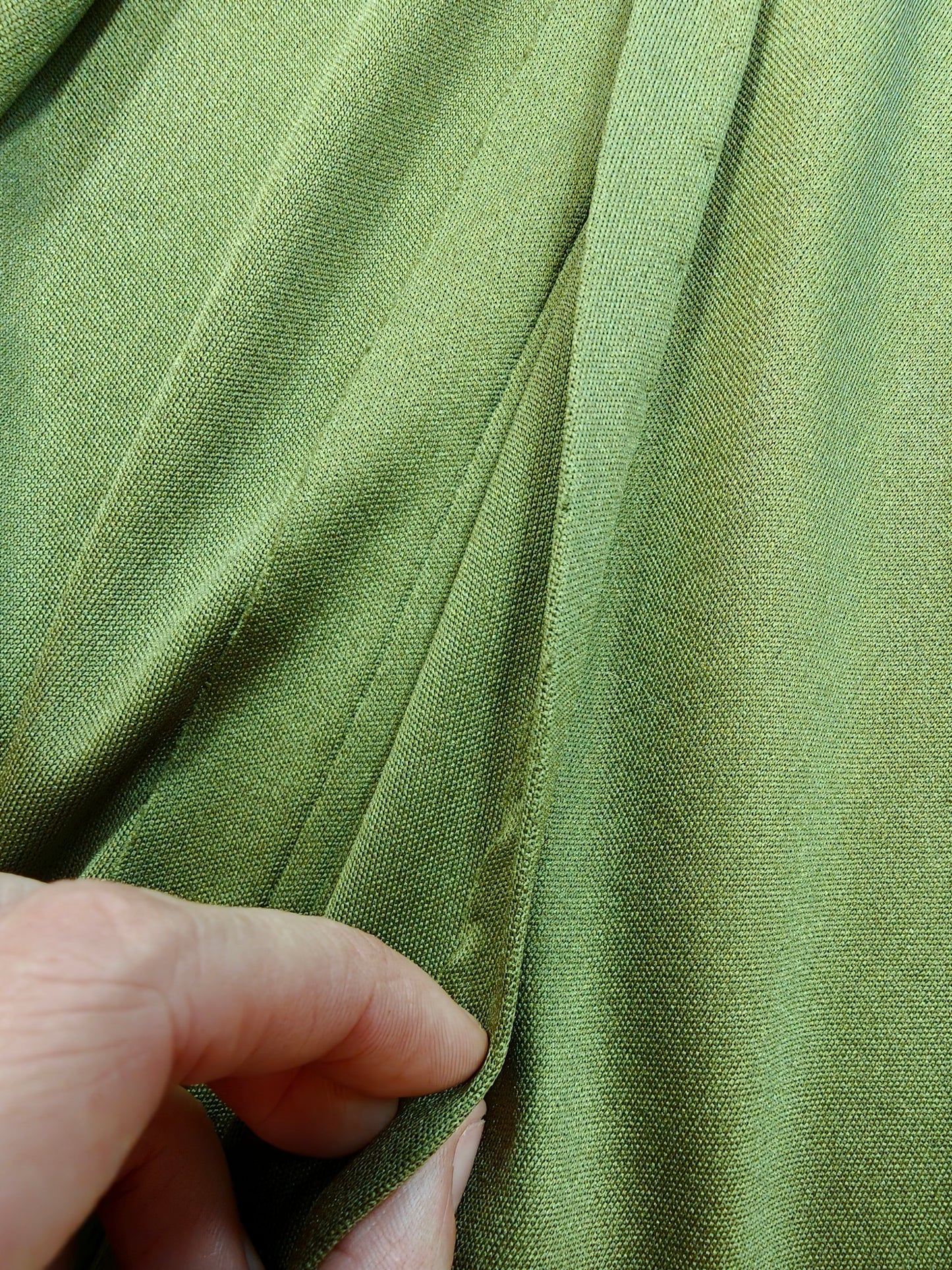 1970s Irvine Sellars green crimplene maxi dress - XS/6