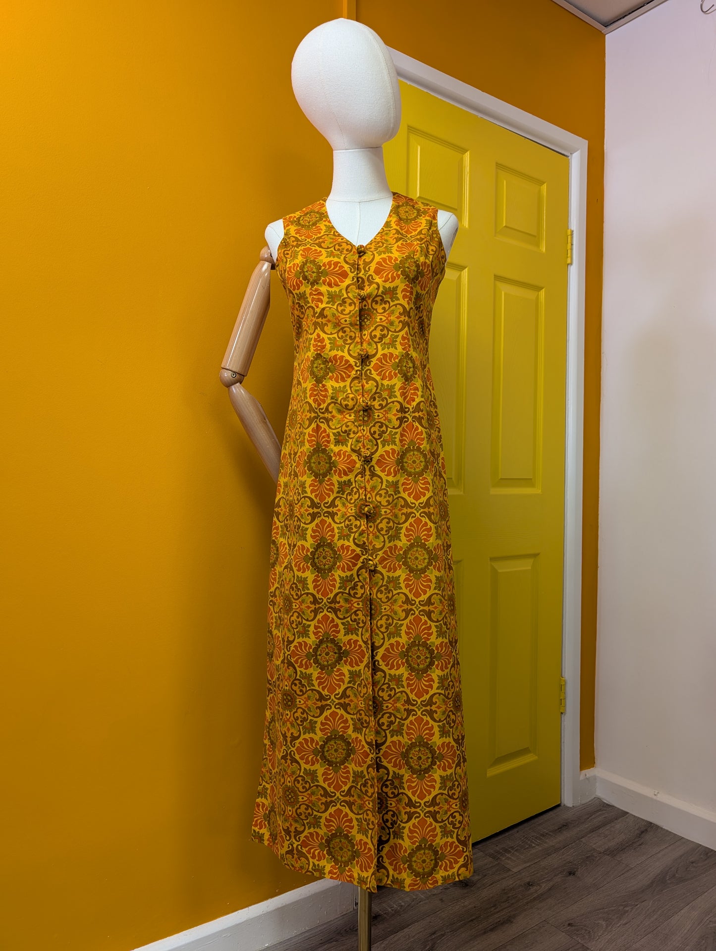 1960s Darling Bangkok psychedelic cotton dress - S/8