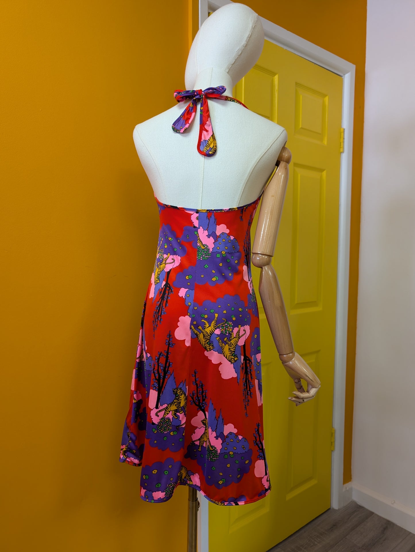 1970s Jantzen novelty tiger print dress - XS