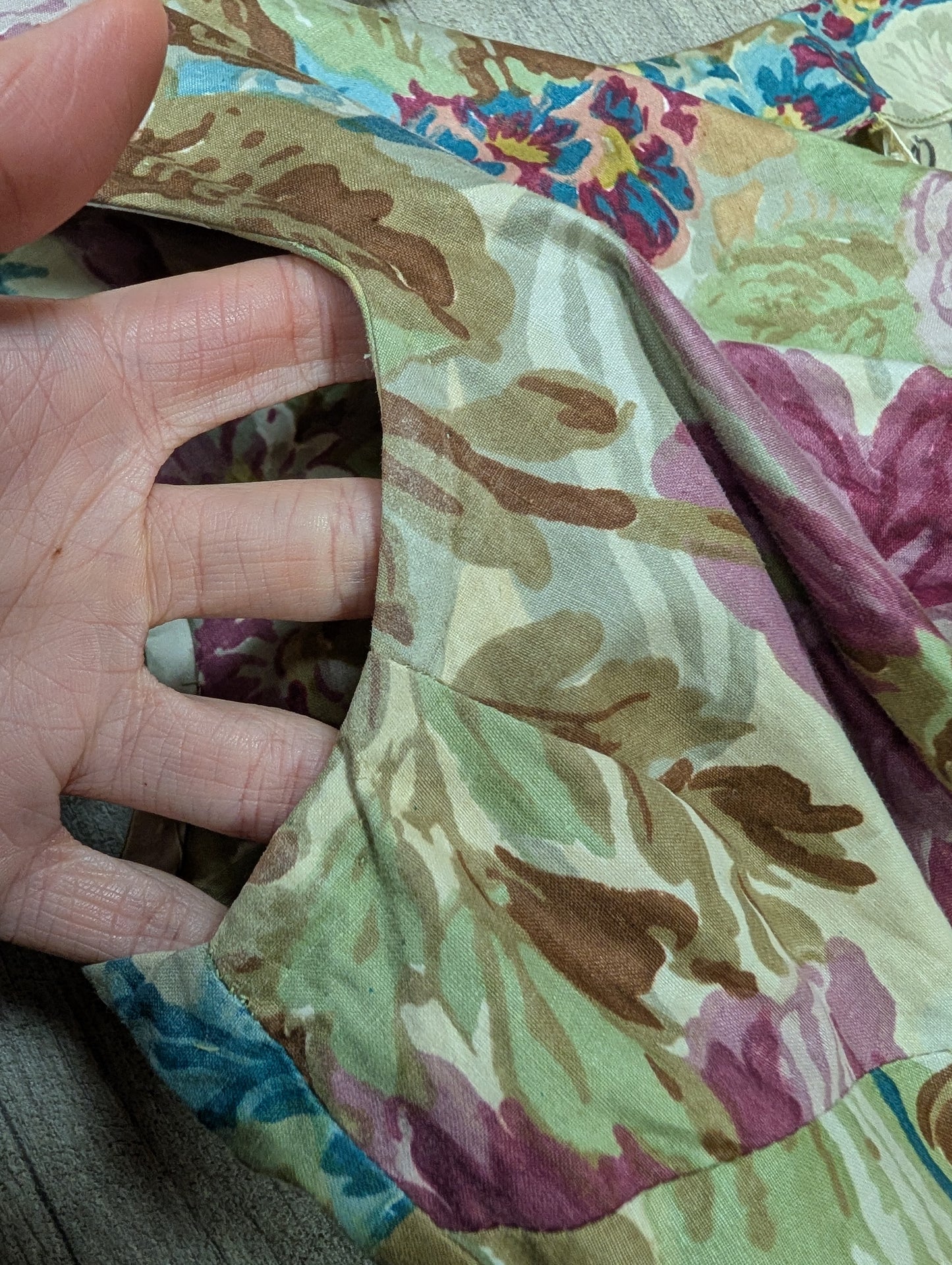 1950s Roecliff and Chapman full circle cotton dress and belt - 34"B, 26"W