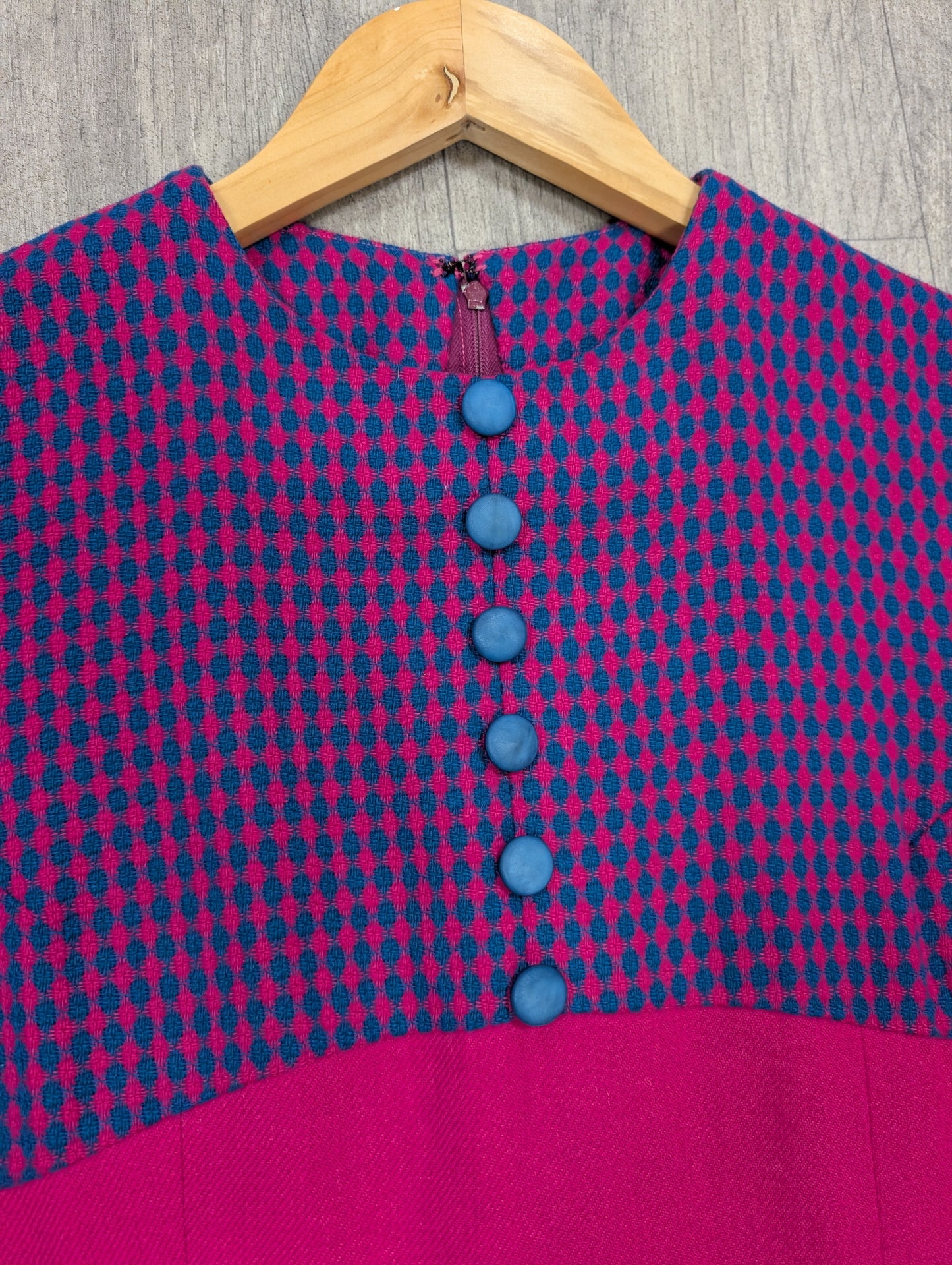 1960s pink wool mini dress - XS/S/6/8