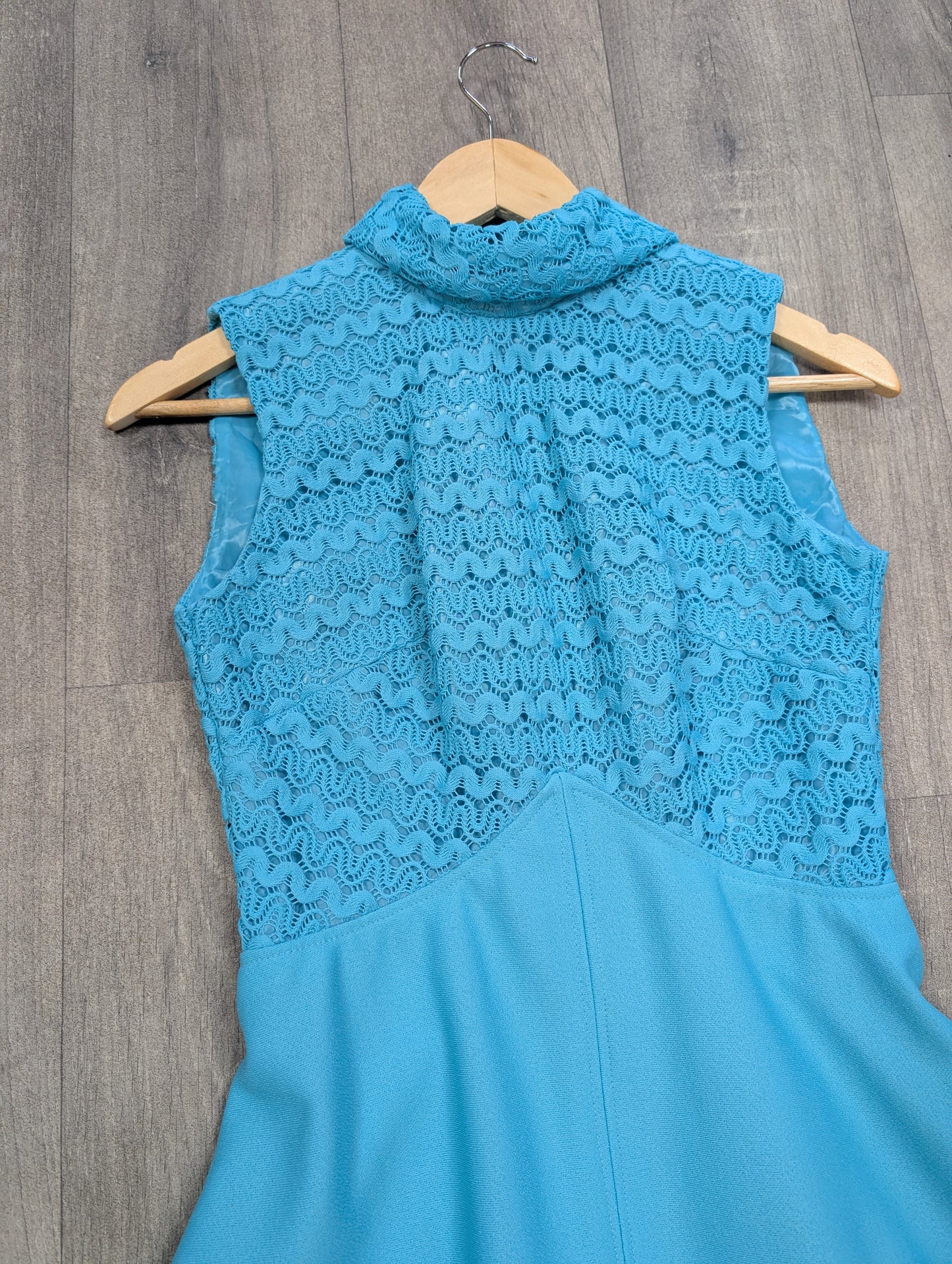 1970s turquoise maxi dress - XS/S/6/8