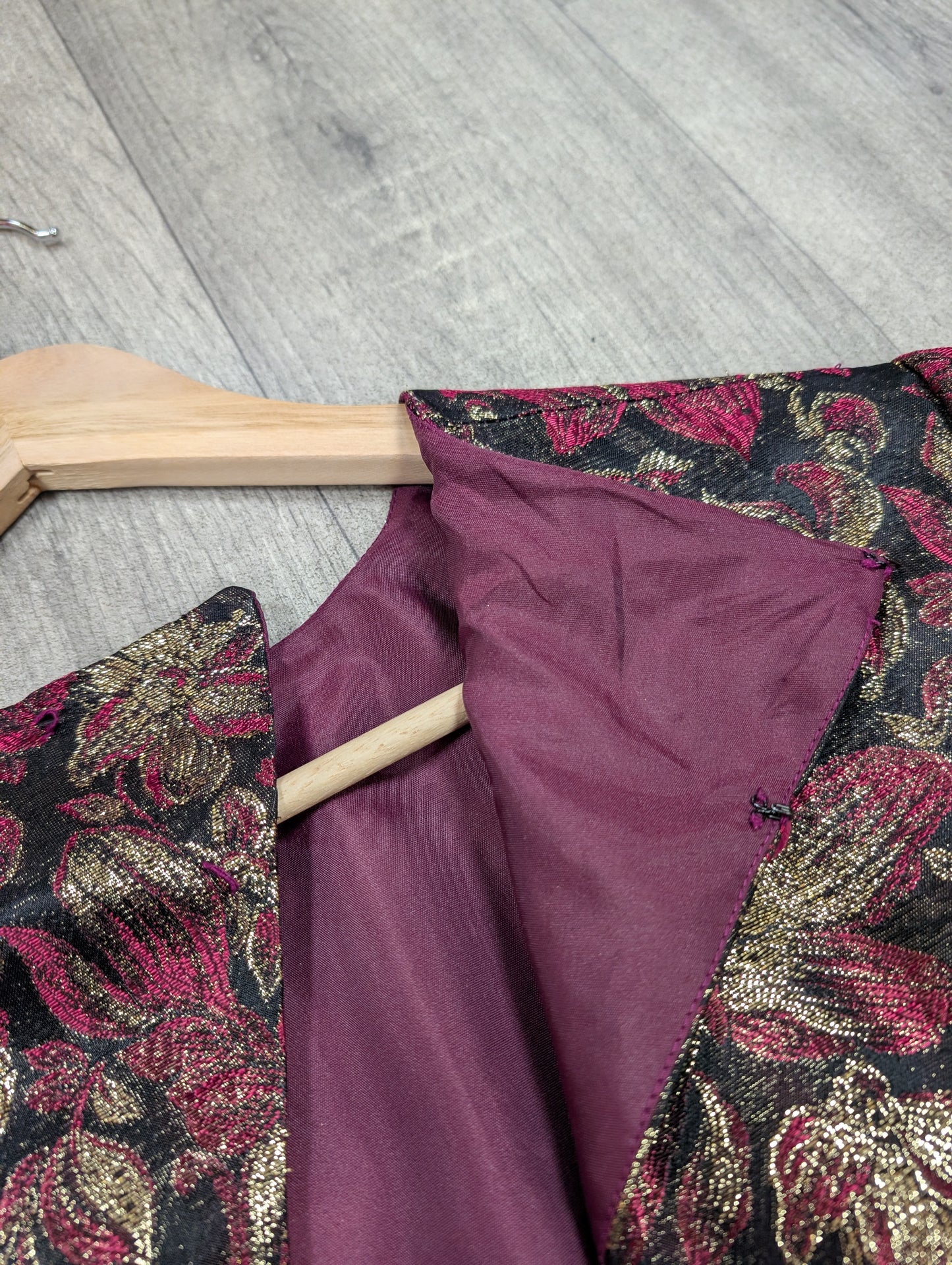 1980s lurex and velvet party dress - M/14