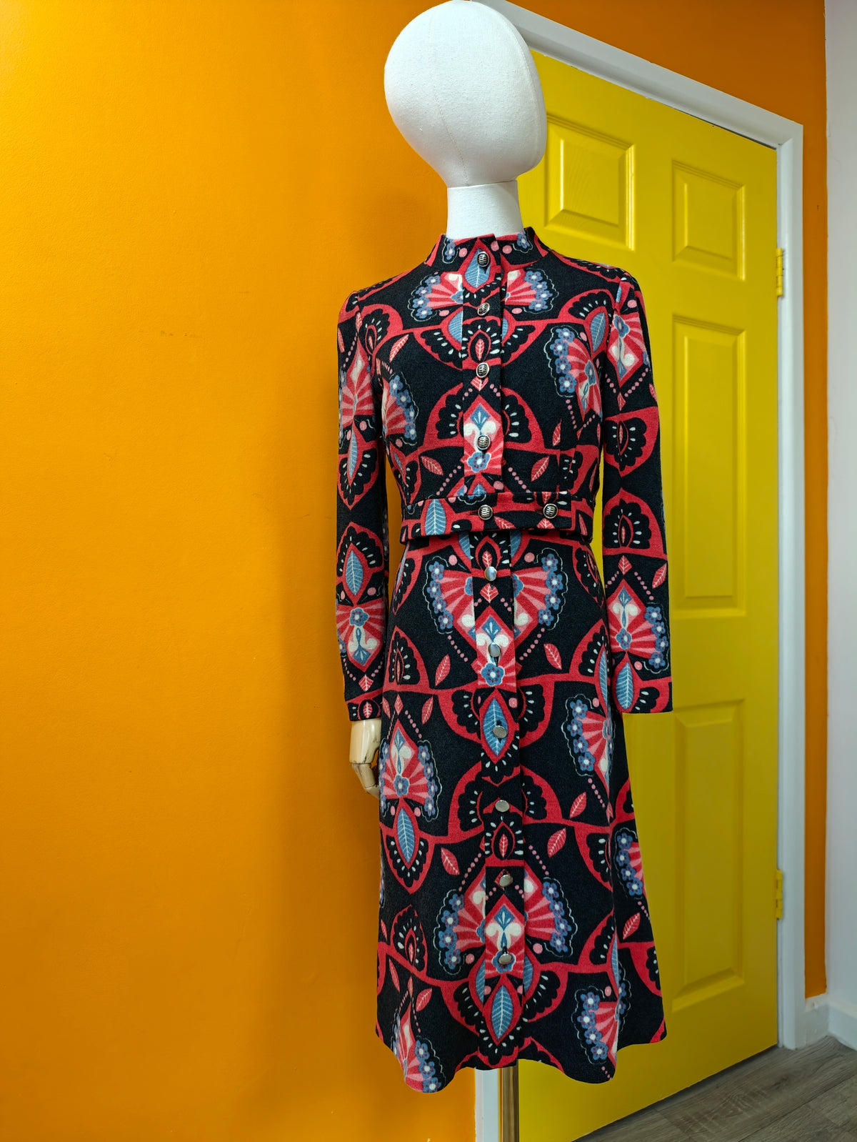 Gorgeous 1960s Eva Fisher couture wool skirt suit - S/8/10