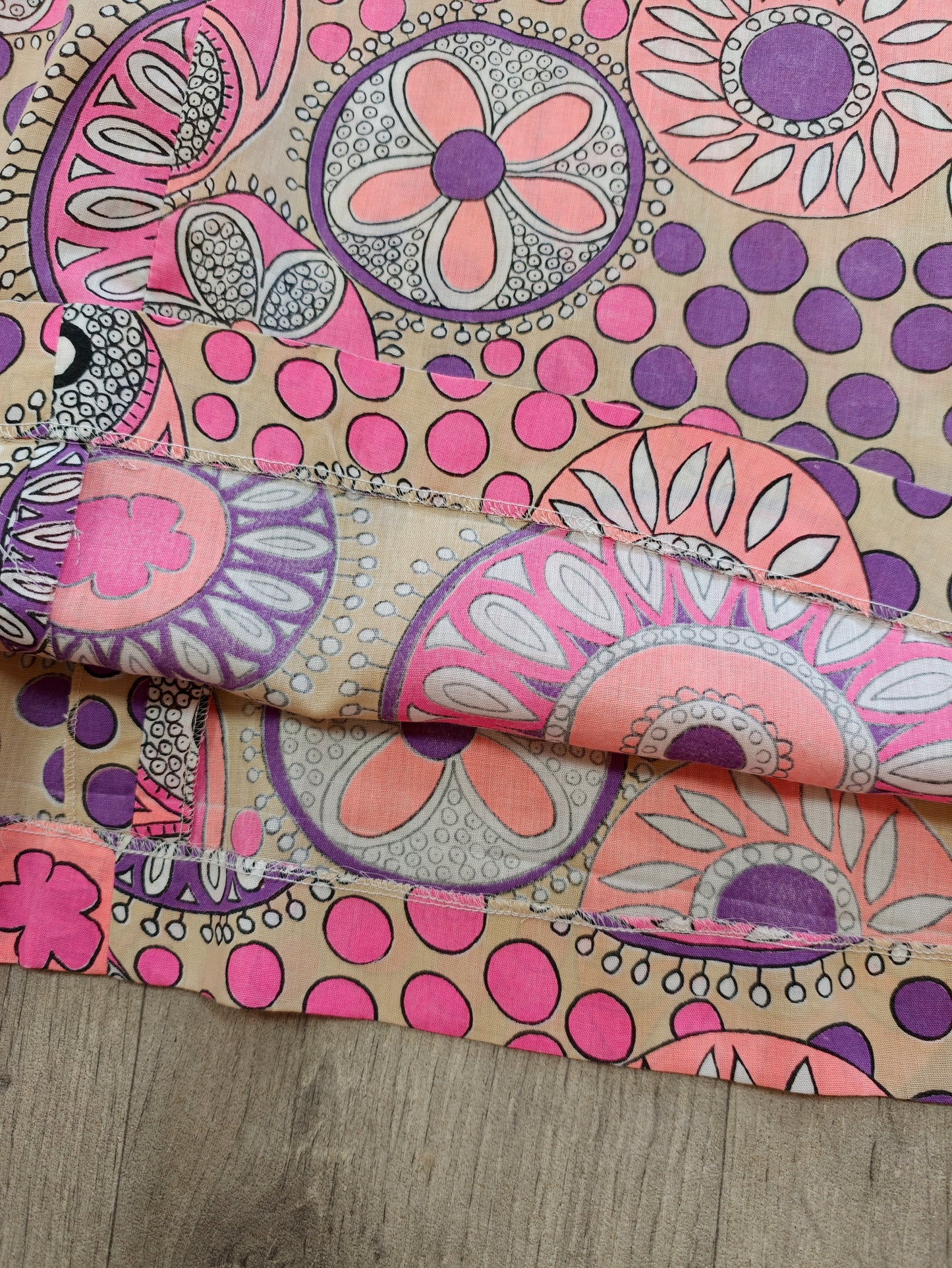 1960s Richard Shops psychedelic pink maxi dress - S