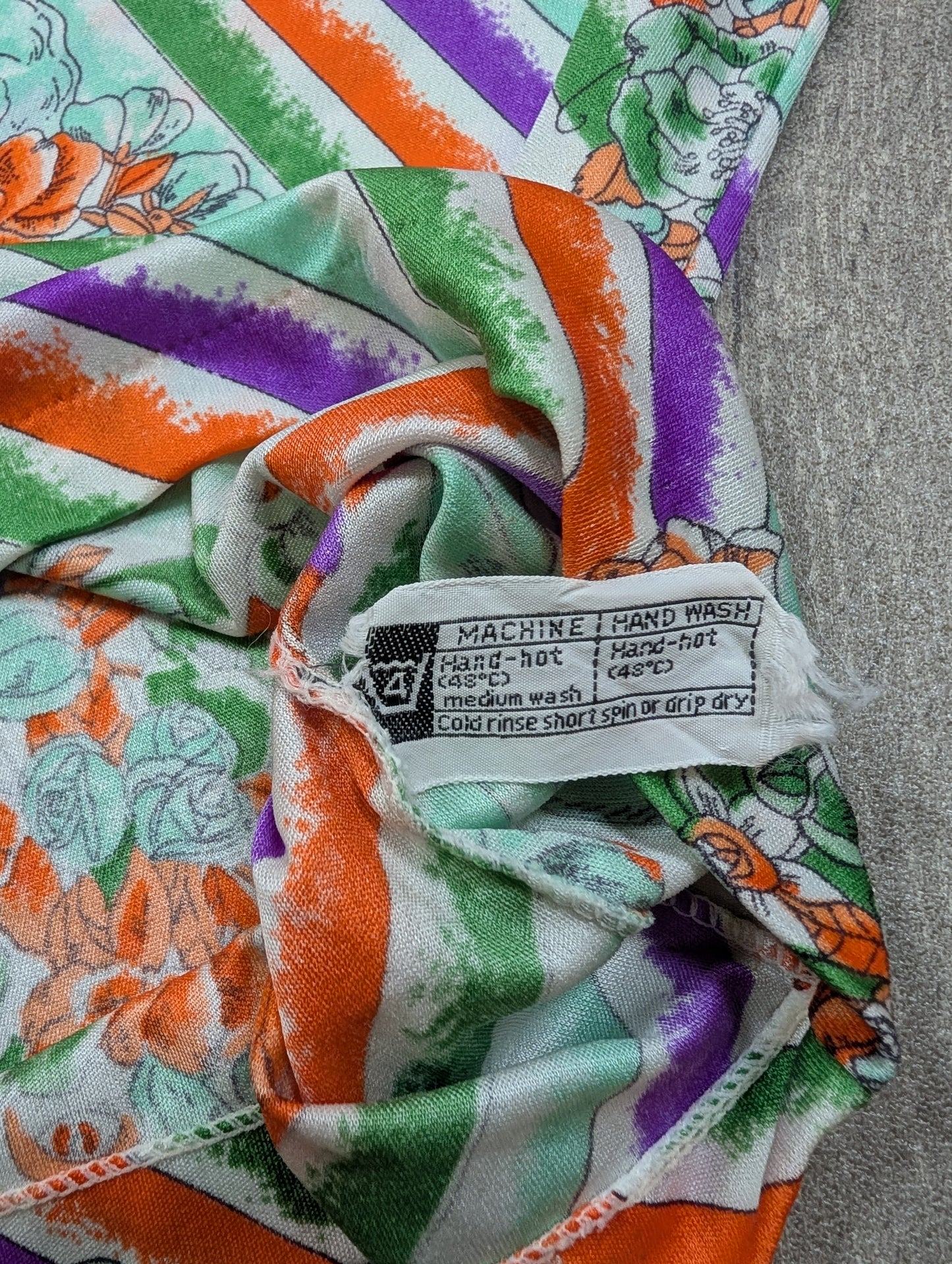 1970s Debenhams novelty print nylon vest top - S/M