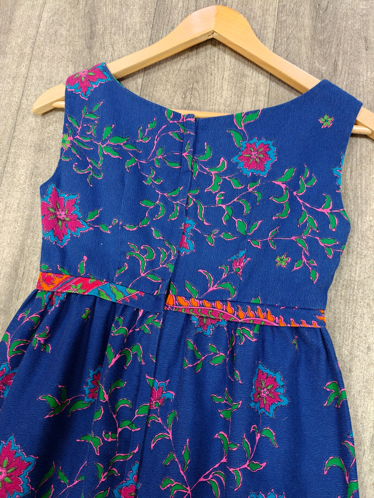 1960s psychedelic paisley cotton dress - XS/6