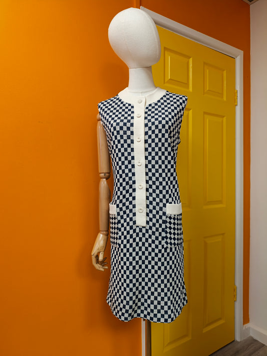 1960s Lavinia mod check dress - M/14